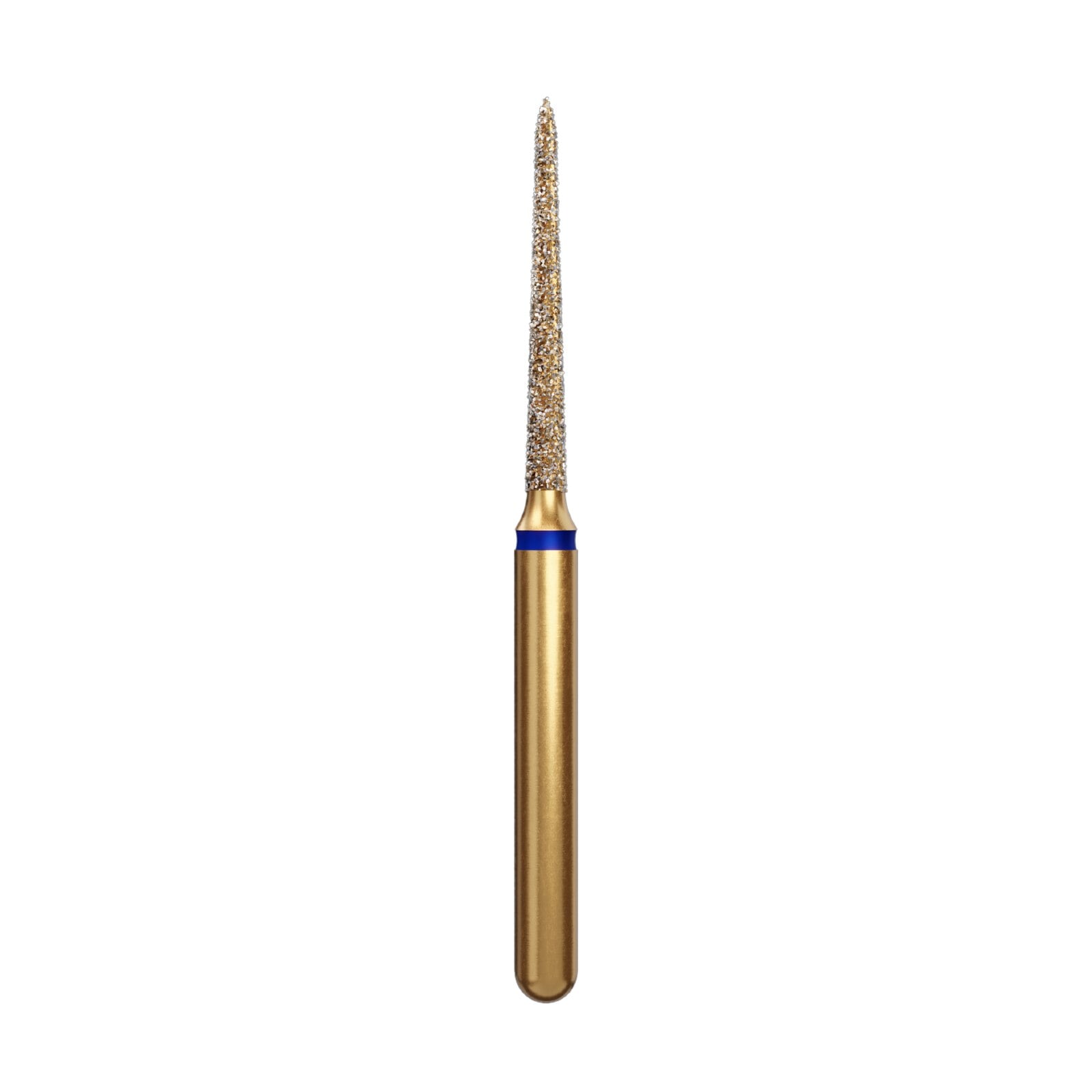 Alpen Multi-Use Diamond Bur FG #879K, Coarse Grit, Curettage Pointed Taper, 1.2mm Diameter, Blue Ring, 5/Pkg