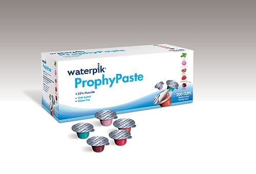 WaterPik Teledyne Prophy Paste Variety Pack, Medium Grit, Assorted Flavors, Single-Use Cups, 200/Bx