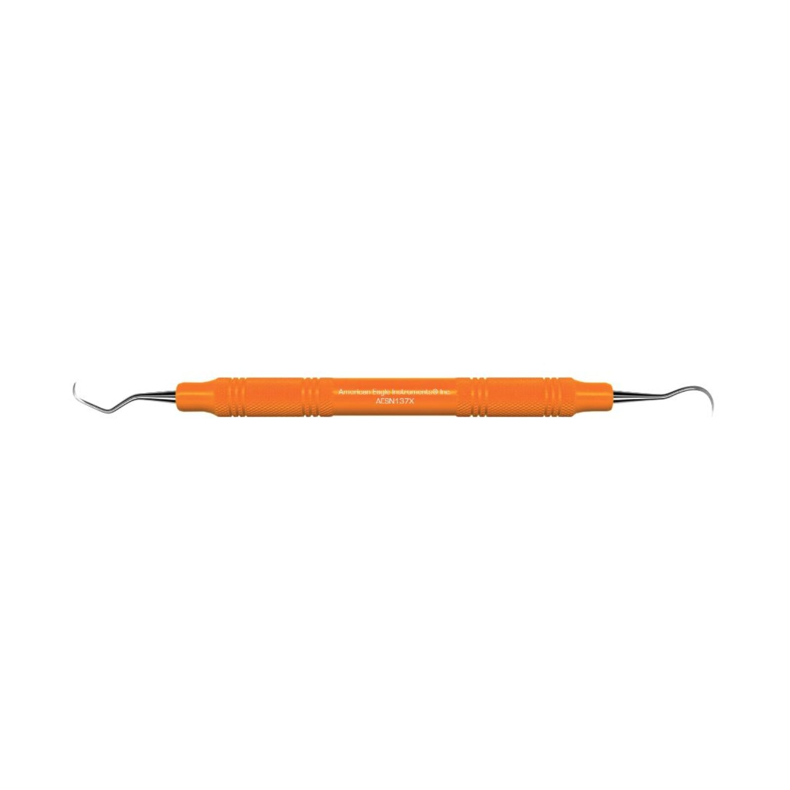 American Eagle Instruments DE Scaler N137 (Curaler), 3/8, Orange Resin Handle, AESN137X