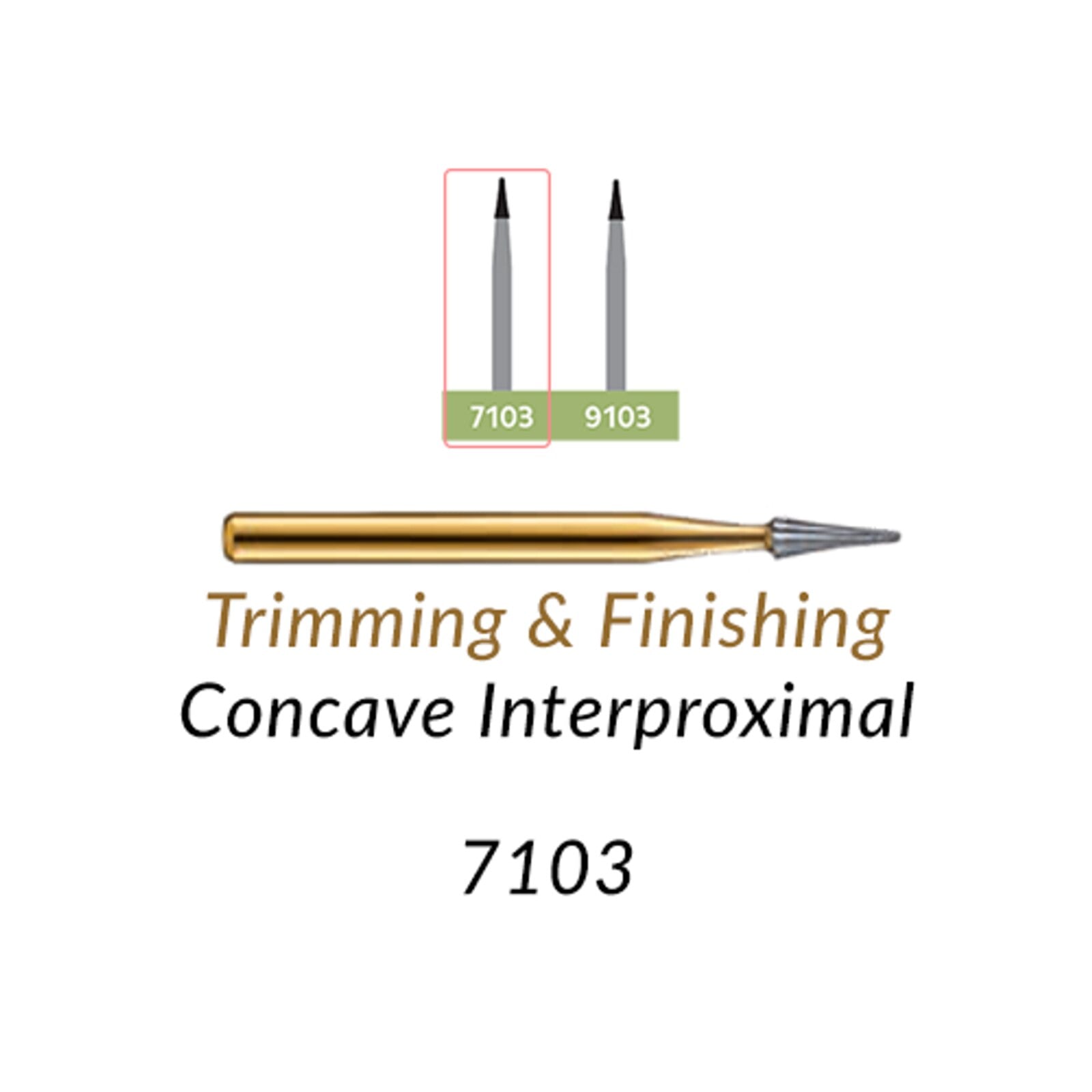 KavoKerr Beavers Trimming & Finishing Carbide Burs FG 7103, 10/Pk