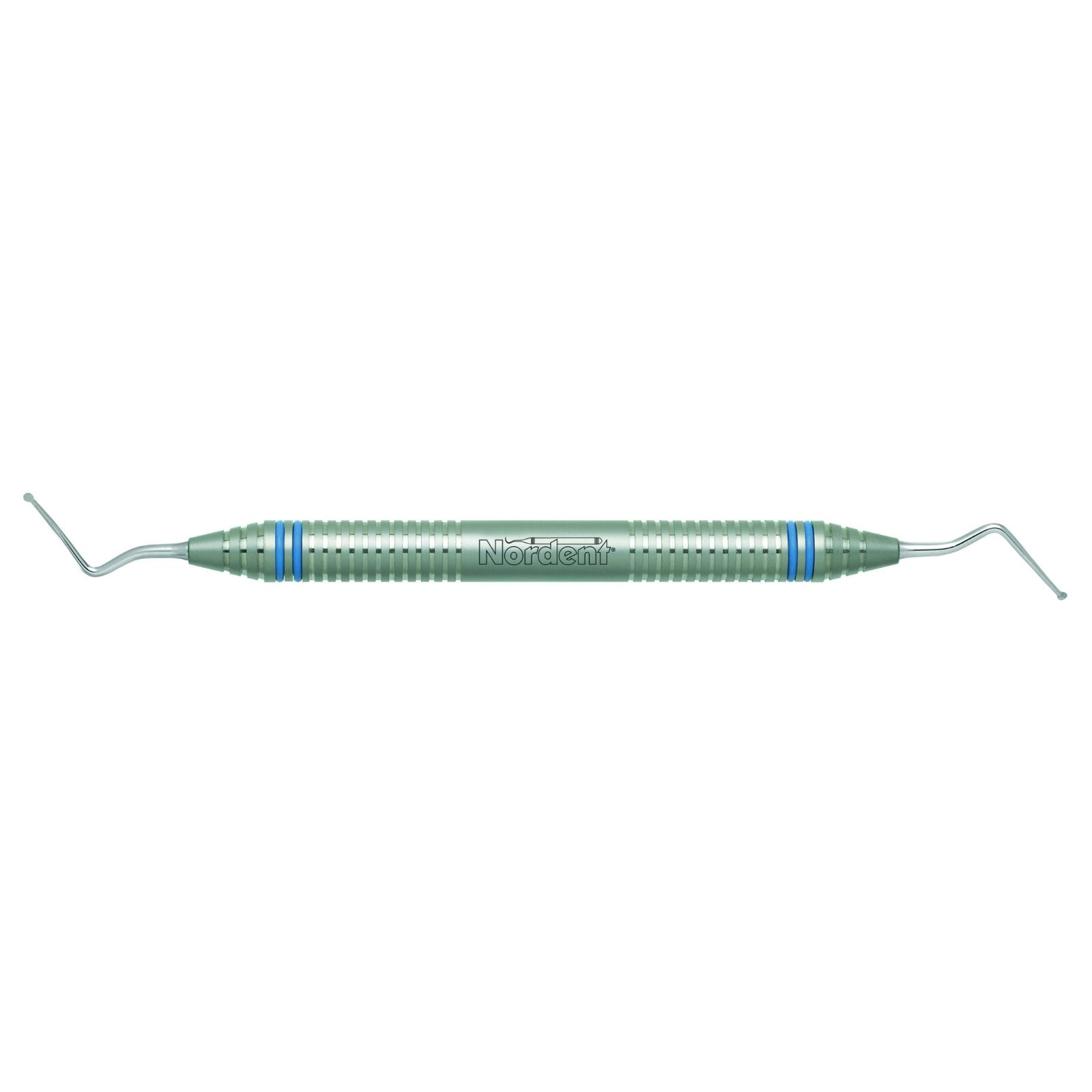 Nordent Endodontic Excavator #32L, Spoon, Long Shank, Double End, DuraLite ColorRings Handle, Stainless Steel