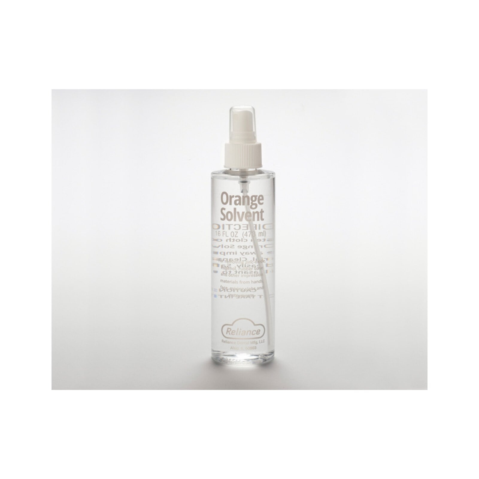 Reliance Dental Orange Solvent, Spray Top Bottle, 16 oz, 3408