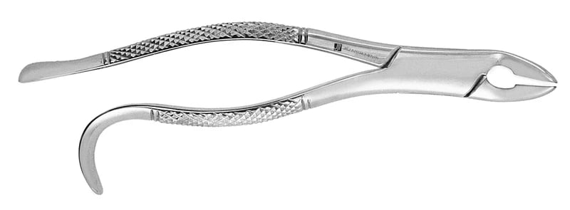 Extracting Forcep #85A, Stainless Steel, Curved Tips