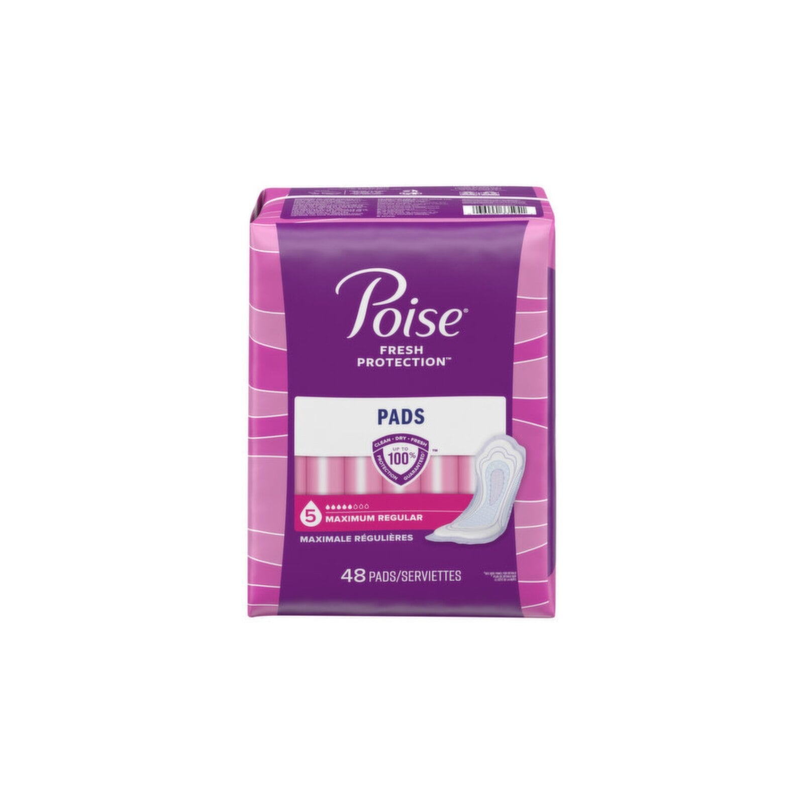 Halyard Thick Poise Pads, Maximum Absorbency, 48 per Pack, 4 Packs per Case