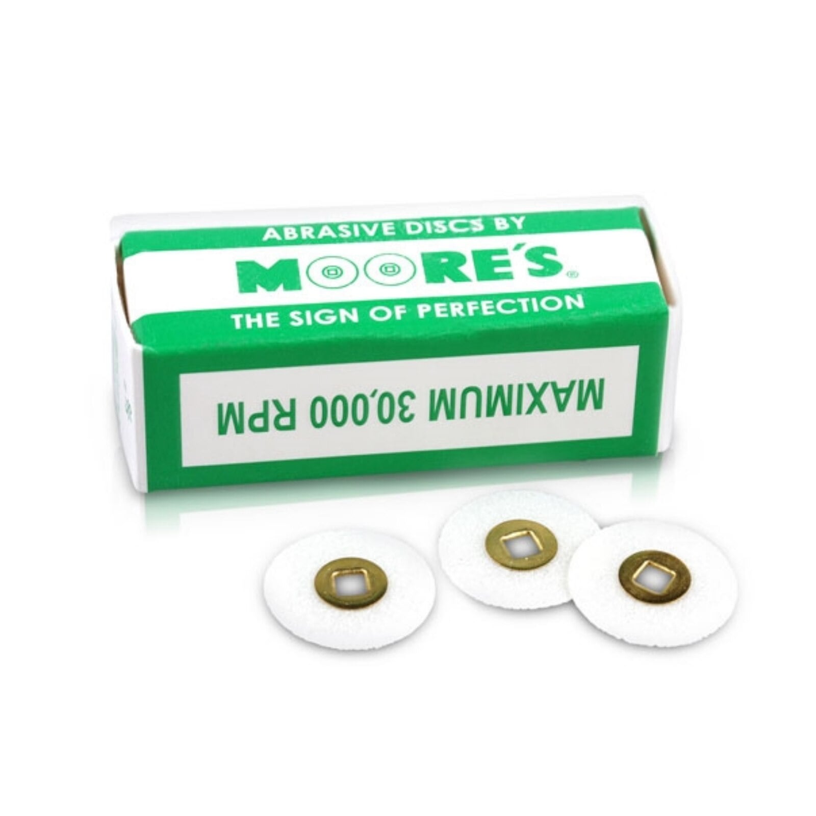 E.C. Moore Brass Center Plastic Discs, 7/8", Coarse Sand, 200/Box, BC-78-SCPBB