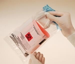 Crosstex Lab Transport Bags, 6" x 10", Self-Sealing, Case of 1000
