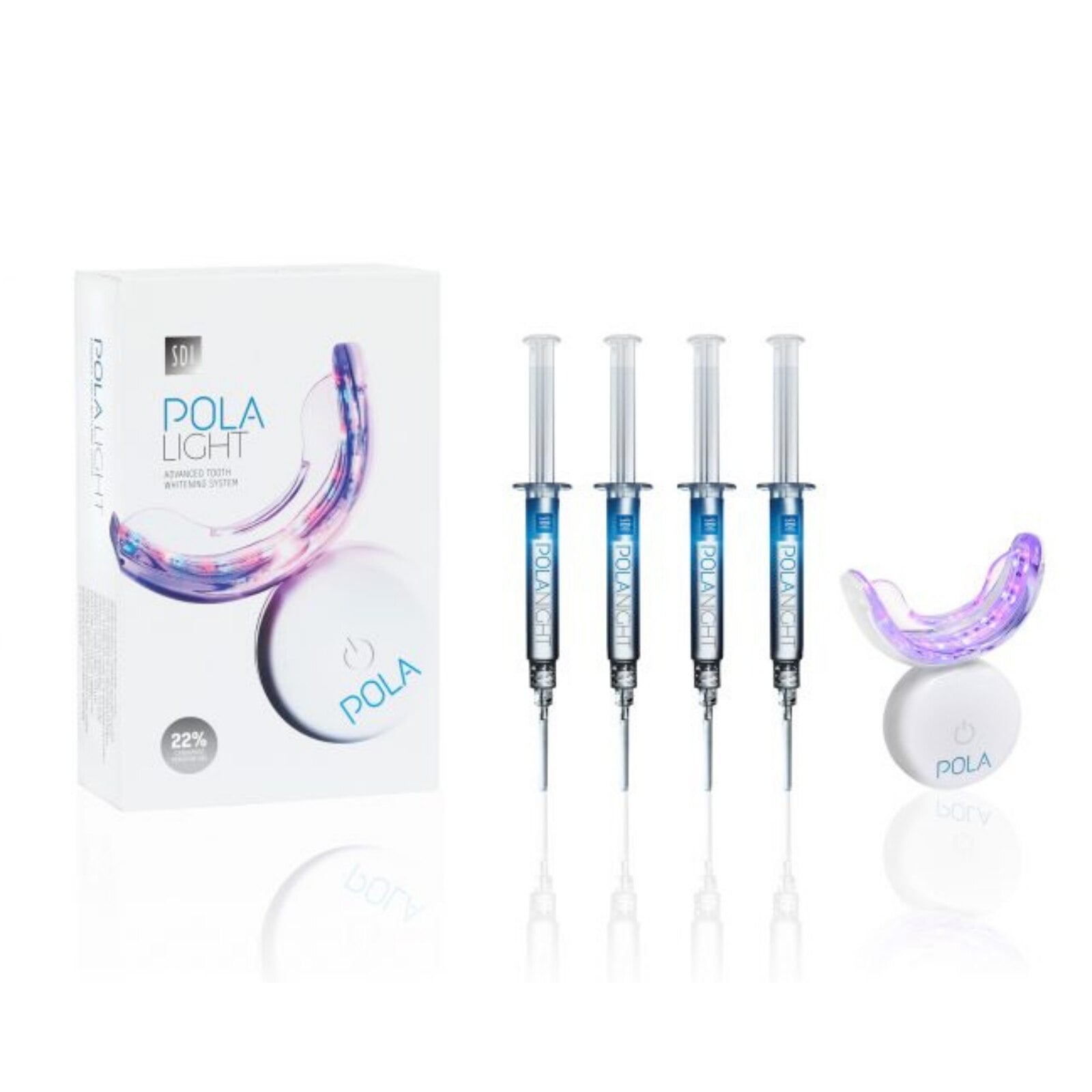 Pola Light 22% Carbamide Peroxide In-Office Tooth Whitening Kit, 3g Syringes, 4/Pk