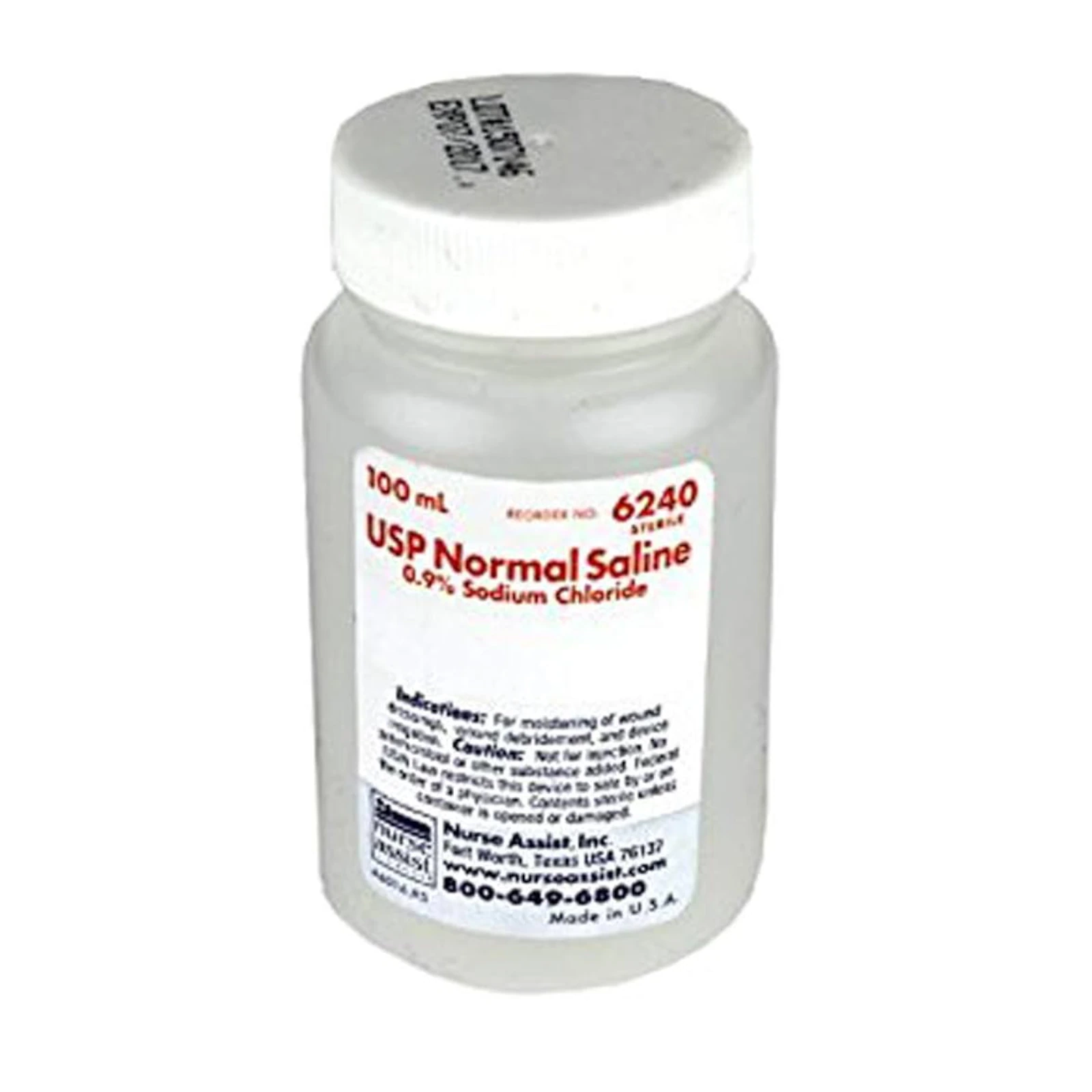 Nurse Assist Stericare Irrigation & Suctioning Saline 0.9% Sterile, 100 mL Screw Top Bottle, 6240