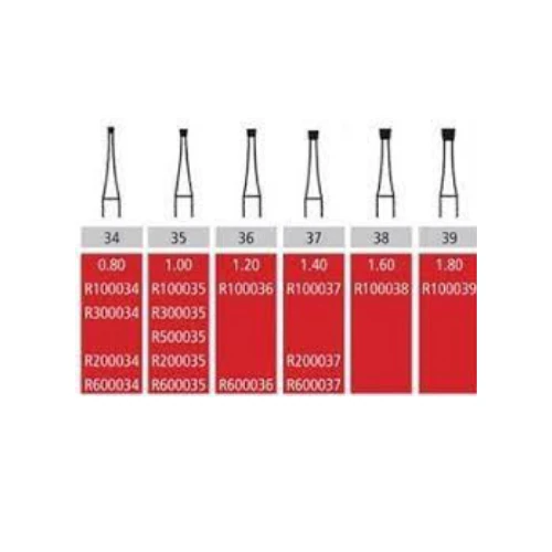 Alpen #35 Inverted Cone FG Carbide Bur, 1.0 mm Diameter, 100/Bx, 35-314-1.00-1.00