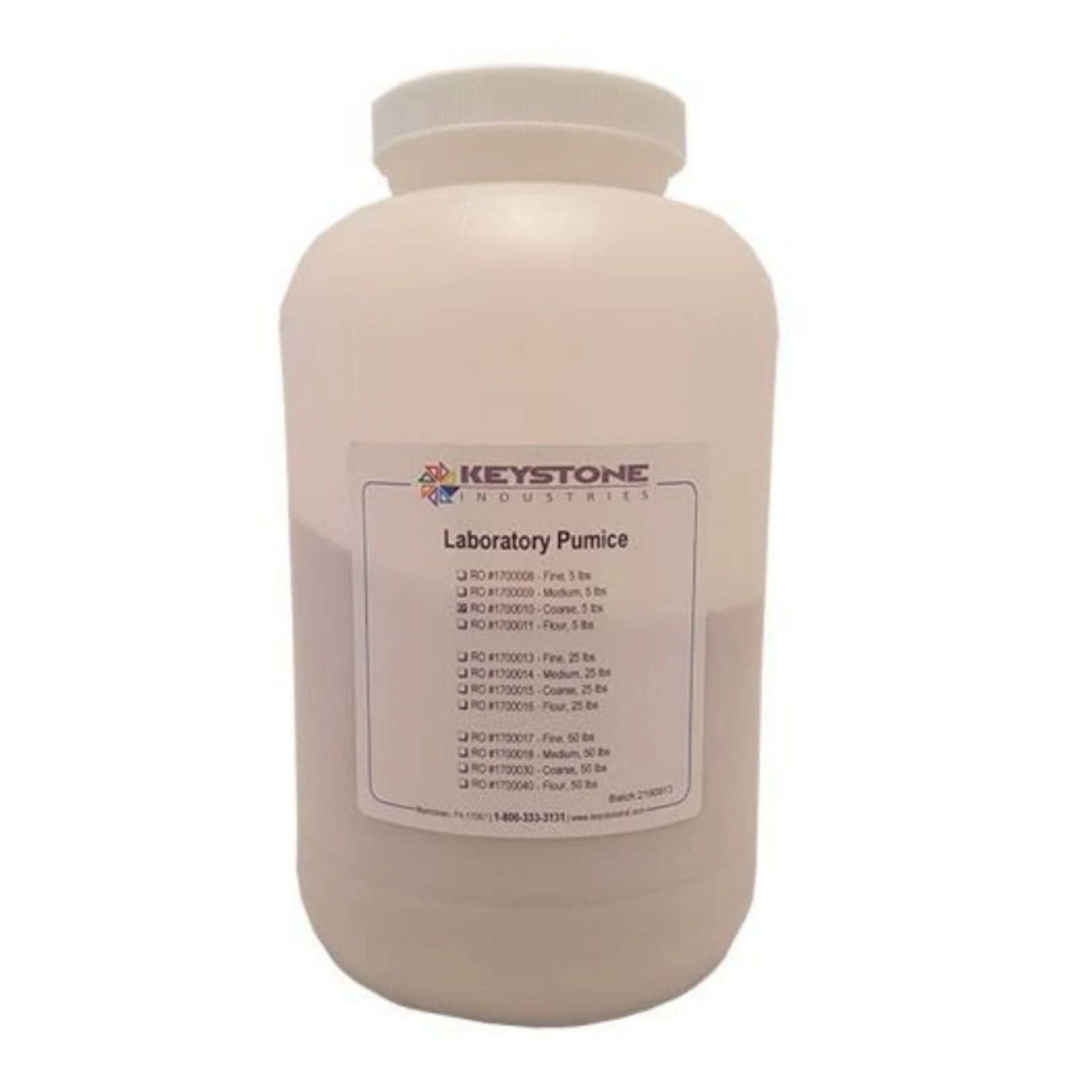 Keystone Laboratory Pumice Powder, Medium 0-1/2 Grit, 5 lbs, 1700009