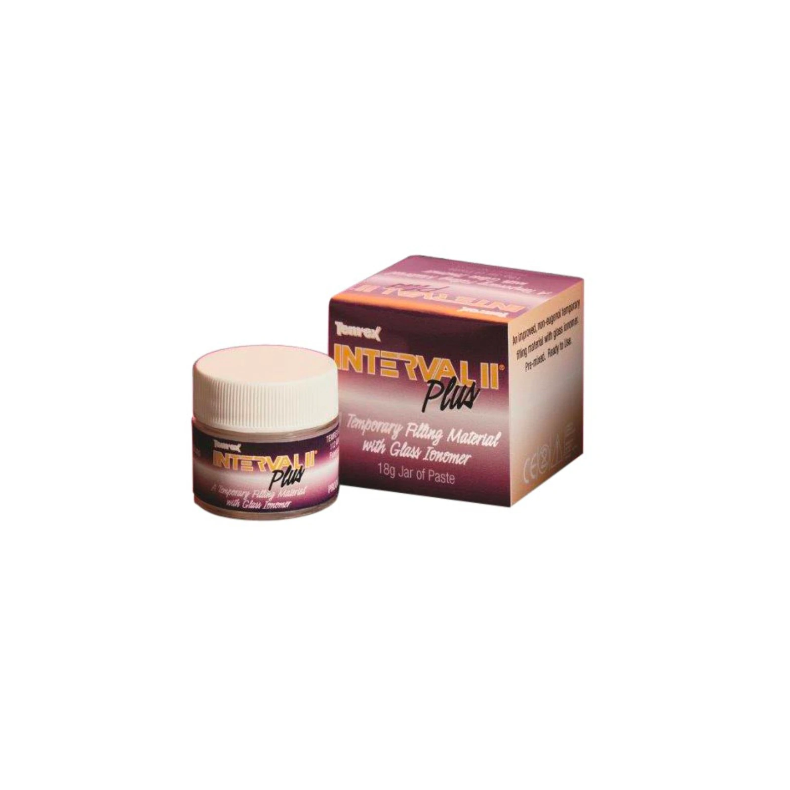 Temrex Interval II Plus Temporary Filling Material, 18g Jar, 7555