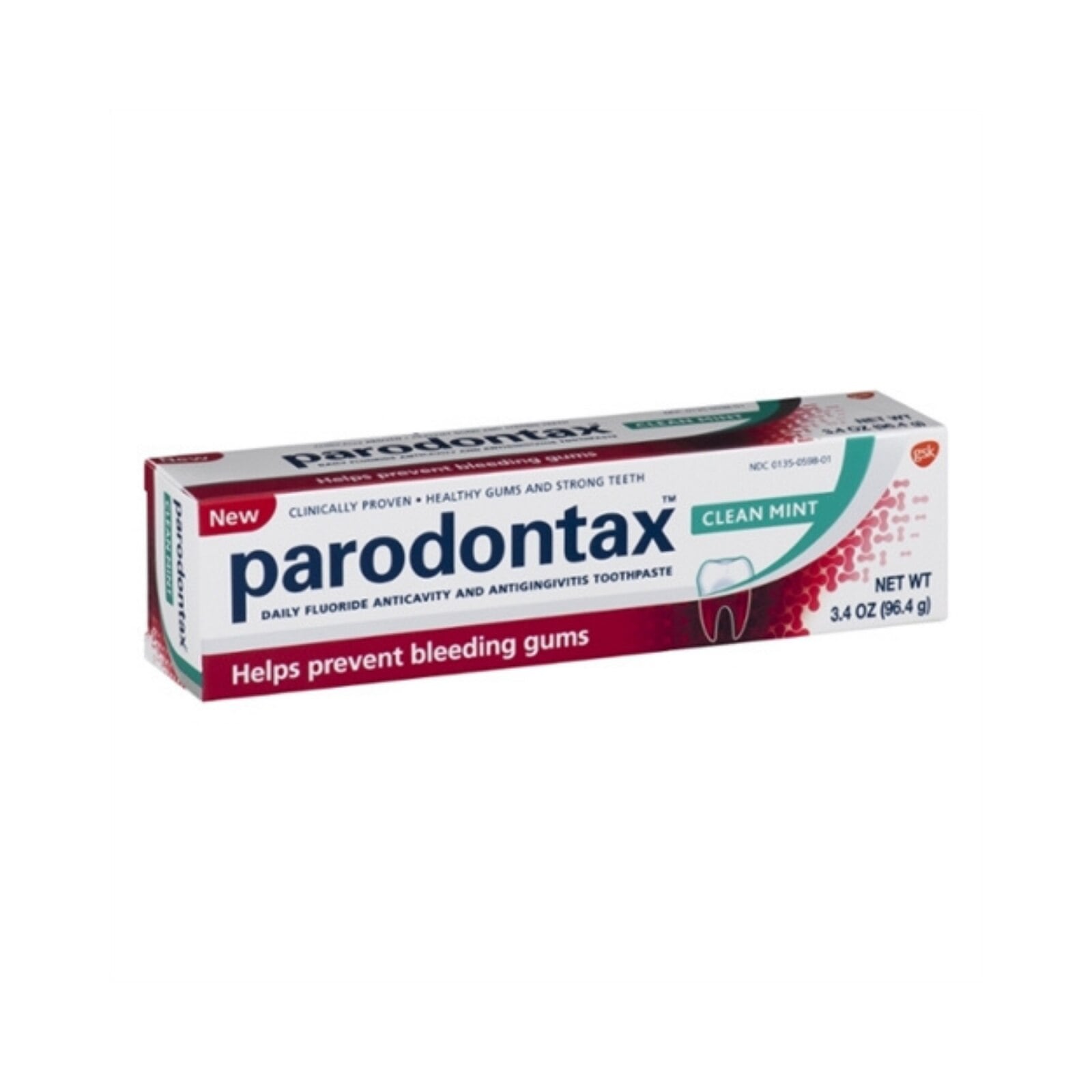 Parodontax Clean Mint Toothpaste, 3.4 oz Tube, Box of 12