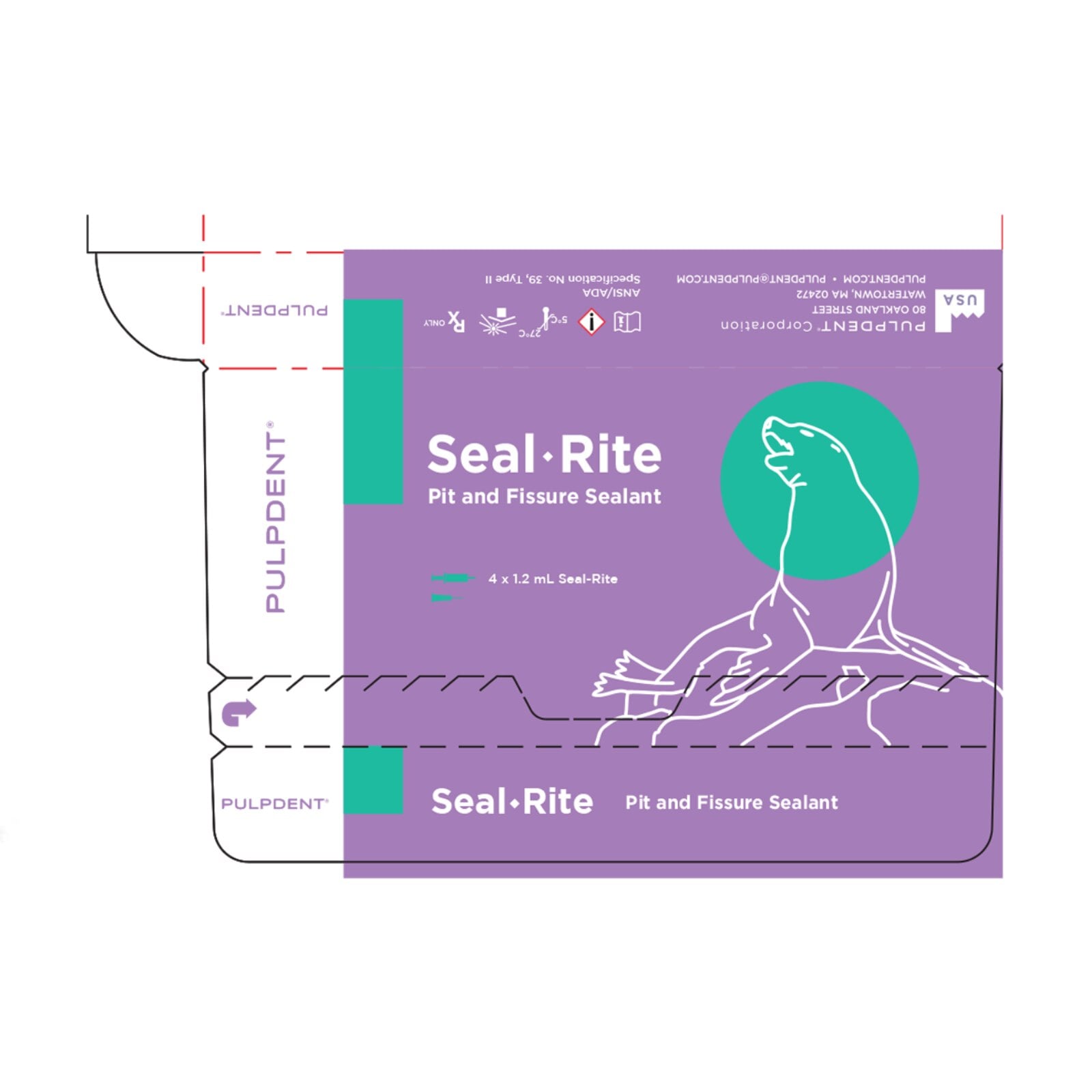 Pulpdent Seal-Rite Pit & Fissure Sealant & Procedure Kit, 6 Syringes Sealant + 6 Etch-Rite
