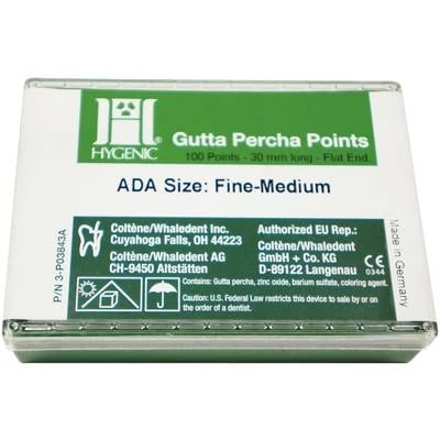 Coltene Gutta Percha Points CC, Medium, 20 Points per Vial, 5 Vials per Box