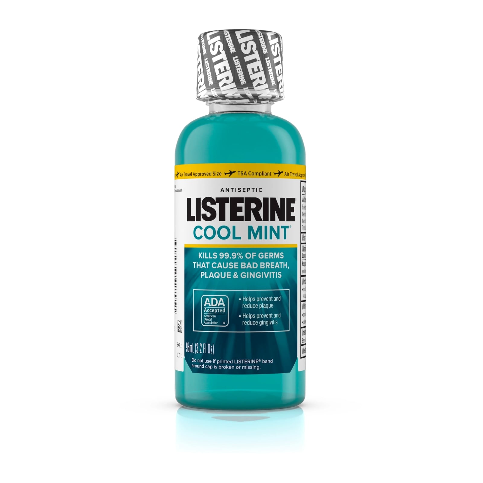 Listerine Cool Mint Antiseptic Mouthwash, 3.2 oz (95 mL), 24/Case, 42795