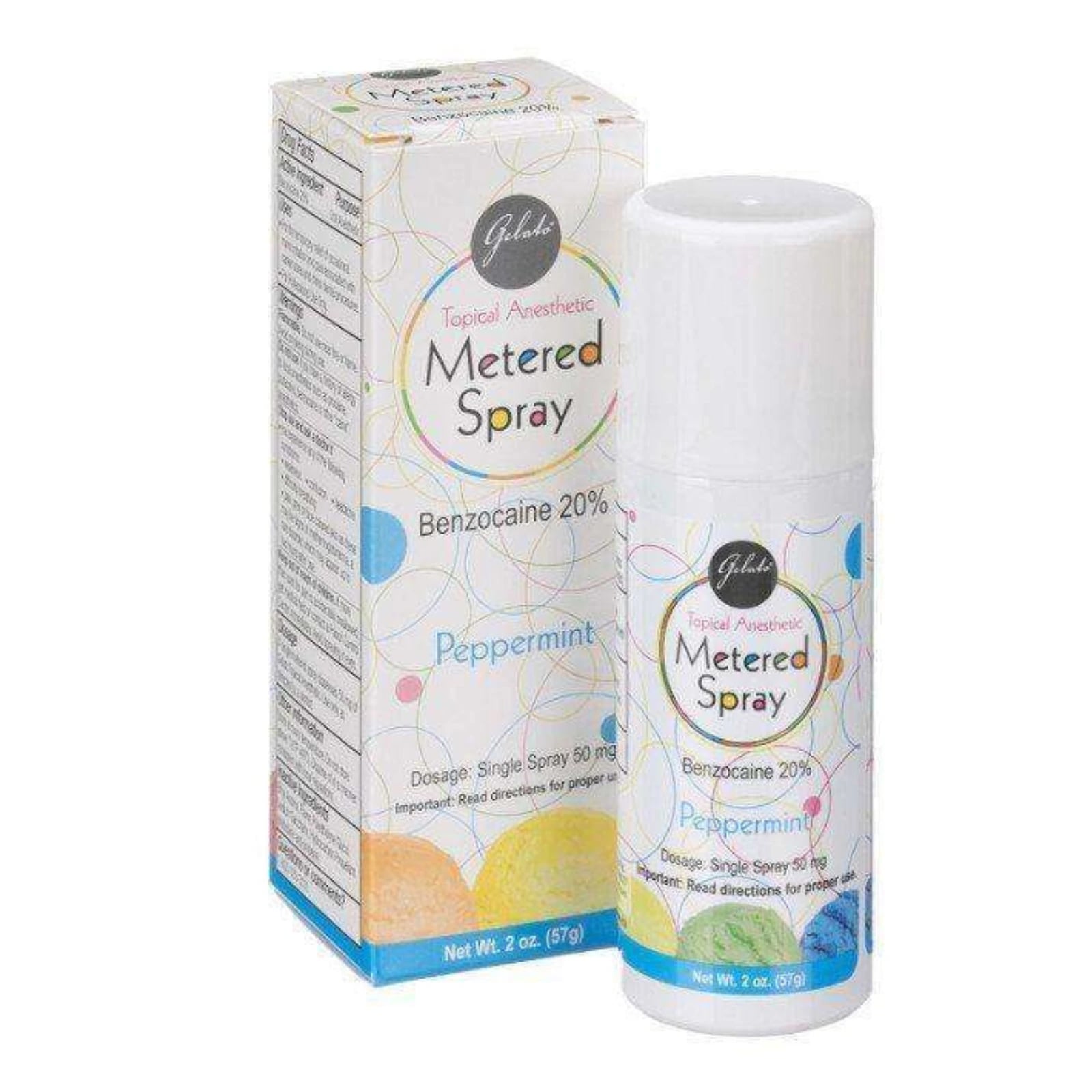 House Brand Topical Anesthetic Spray, Benzocaine 20%, Mint Flavor, 2 oz, Metered Spray Can