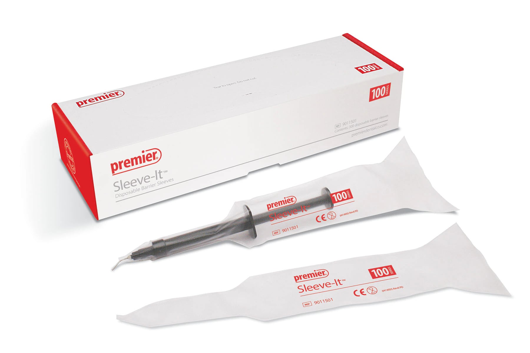 Premier Dental Sleeve-It Series 100 Barrier Sleeves, Fits 0.7ml to 3ml Syringes, 300/Box