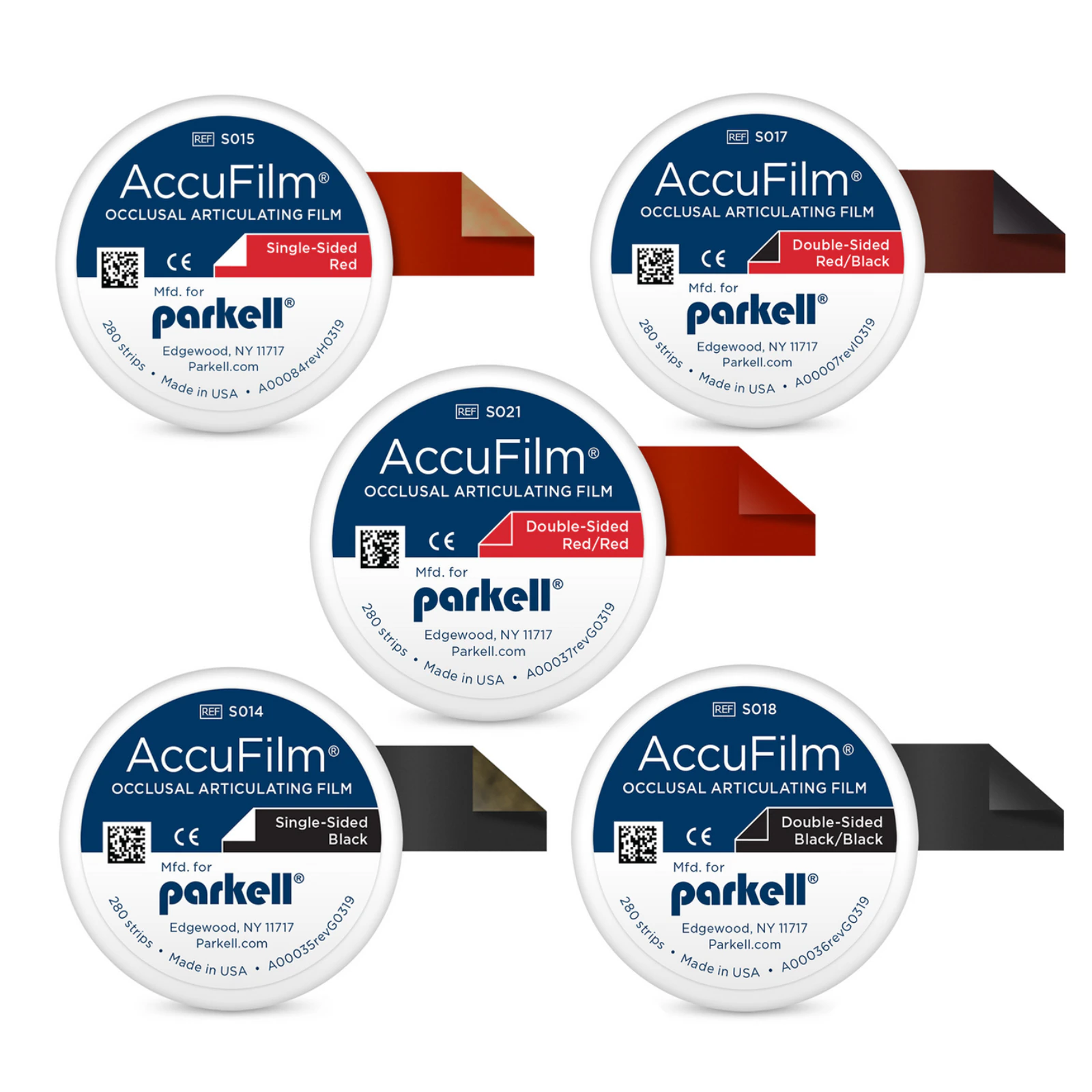 Bausch Arti-Fol Plastic Refill 2-Sided Articulating Film, 22mm x 20m, Black, 8 Micron, BK-1024