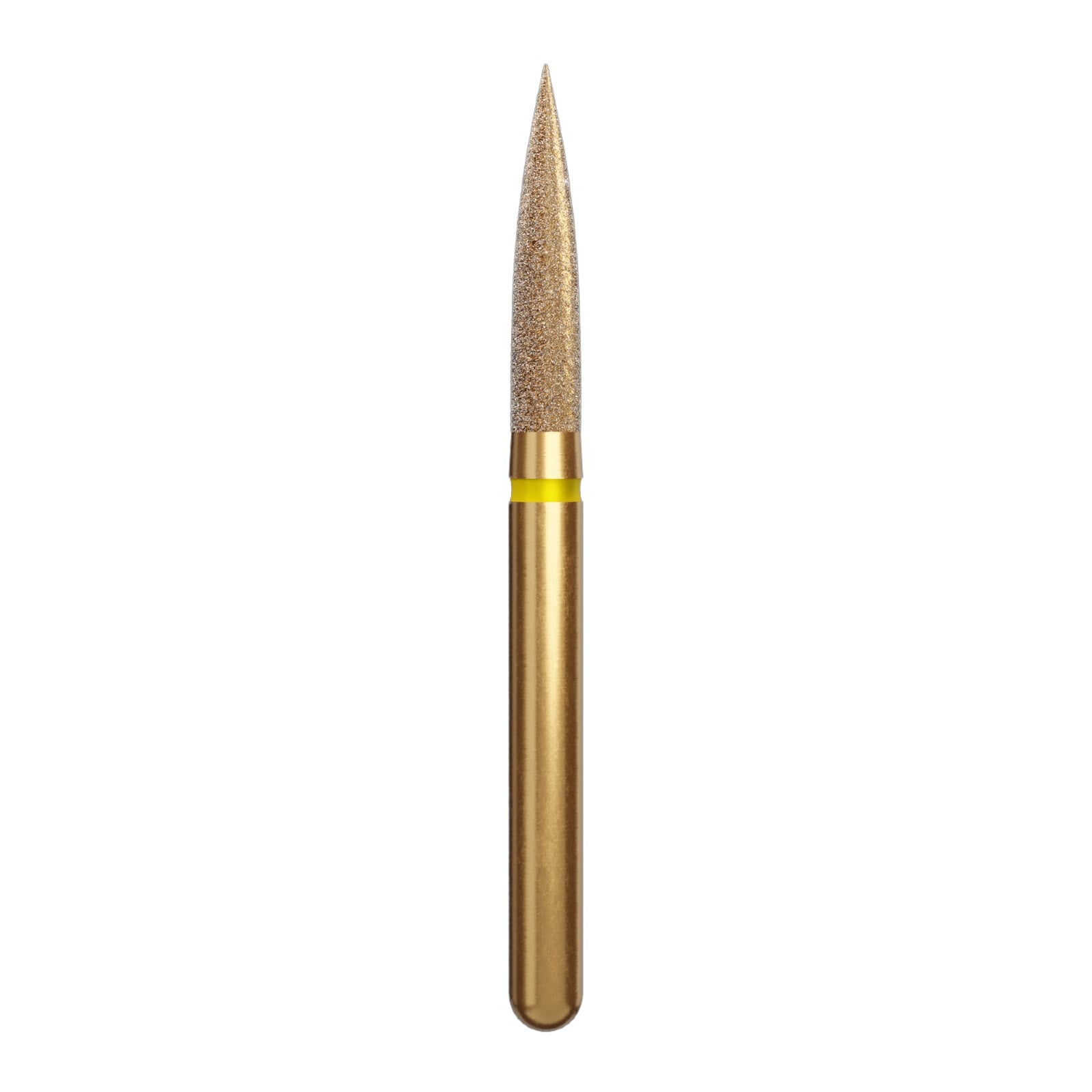 Alpen® Multi-Use Diamonds FG #862 Flame 1.6mm Extra Fine Yellow, Pkg/5 (862-016 XF)