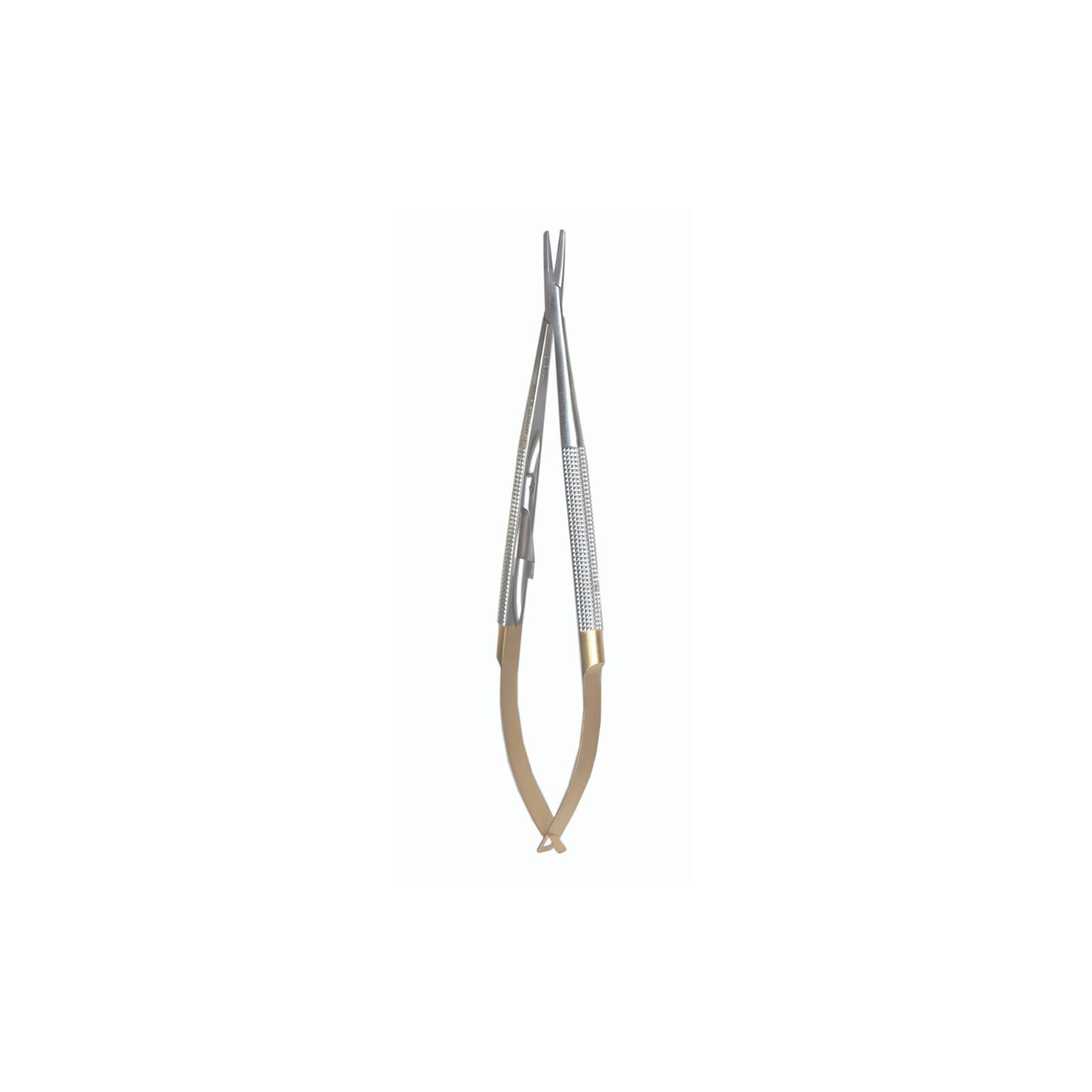 A. Titan Instruments Needle Holder Castroviejo Micro Straight Round Handle Tungsten Carbide Tip 7"