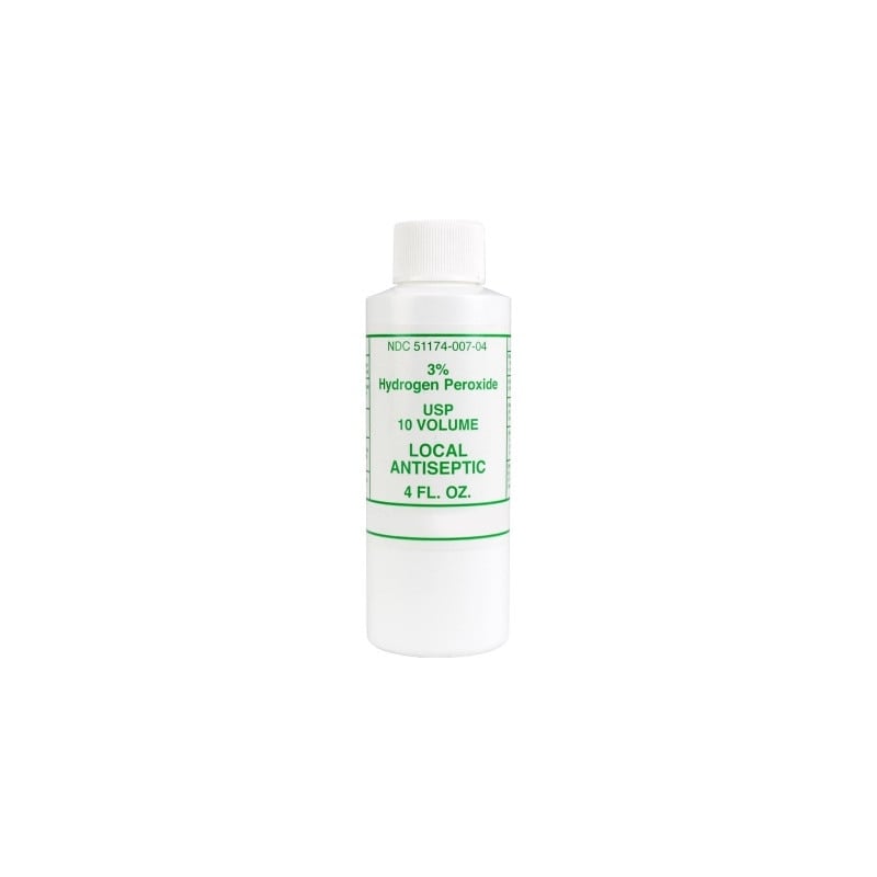 House Brand Hydrogen Peroxide 3% Solution, 4oz Bottle, 24/Case, 01KEZKNP9APSZC4B536JENGZ86
