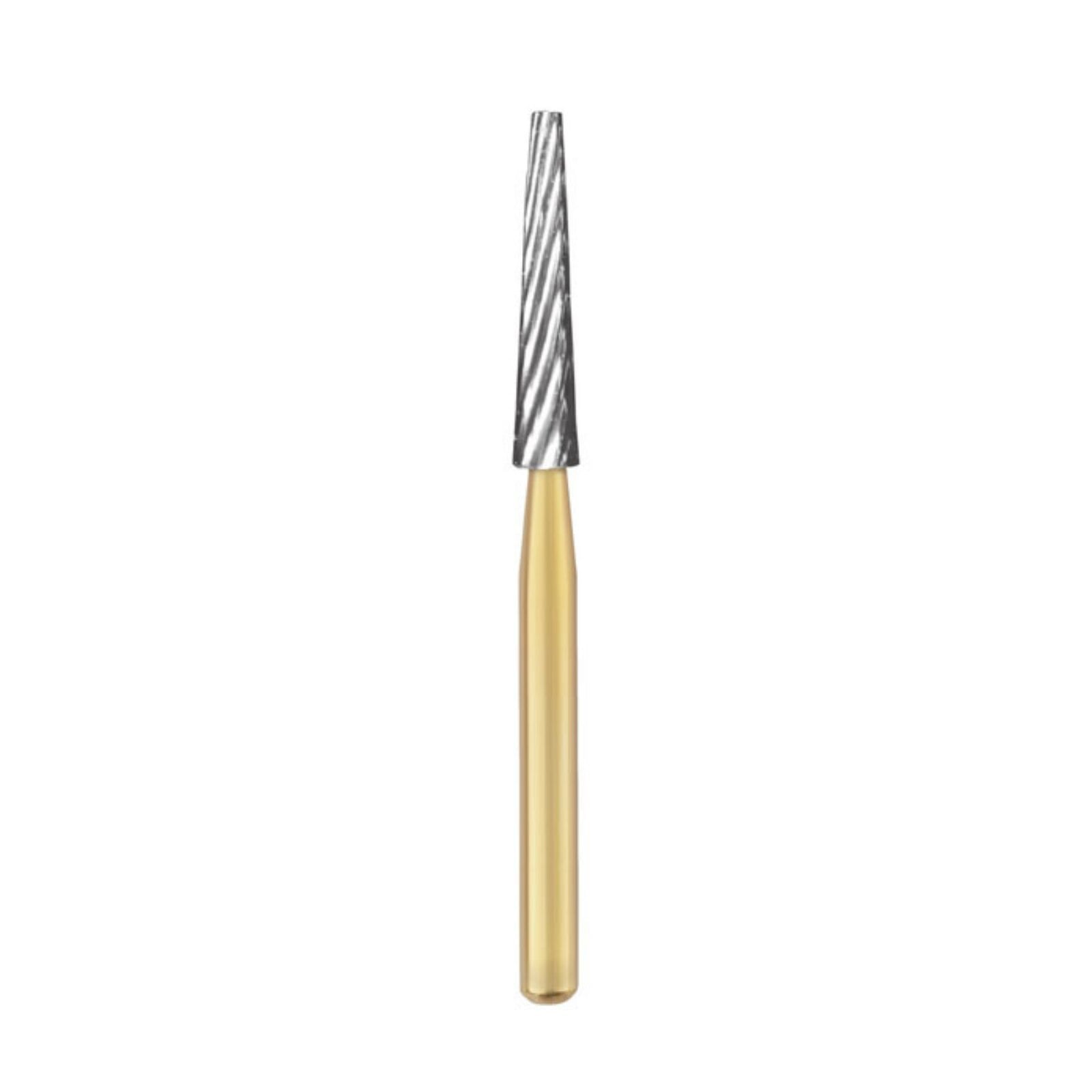 Midwest® Trimming and Finishing Carbide Bur, FG - Tapered Cone 12 Blade, #7206, 1.8 mm Diameter, 8.8 mm Length, 10/Pkg, 389518
