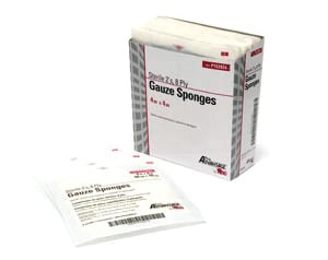 ProAdvantage Woven Gauze 2x2 Sterile 12-Ply, 1's, 100/Bx