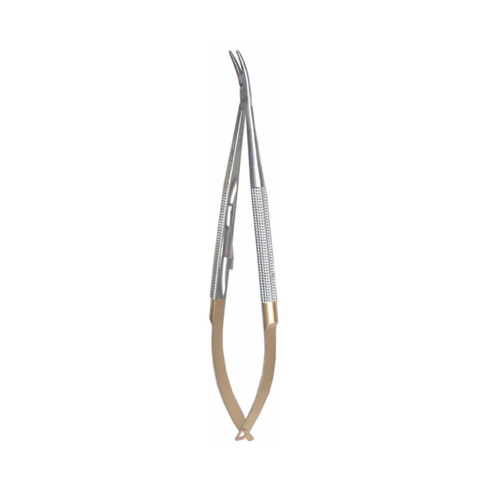 Castroviejo Needle Holder, Curved Beak, Round Handle, 5.5"