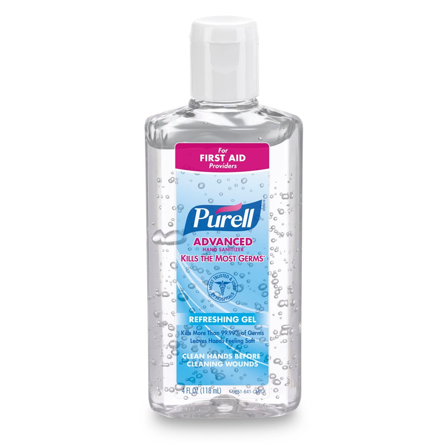 Purell Advanced Hand Sanitizer, Refreshing Gel, 4 oz, Squeeze Bottle, 62% Ethyl Alcohol, 9651-24