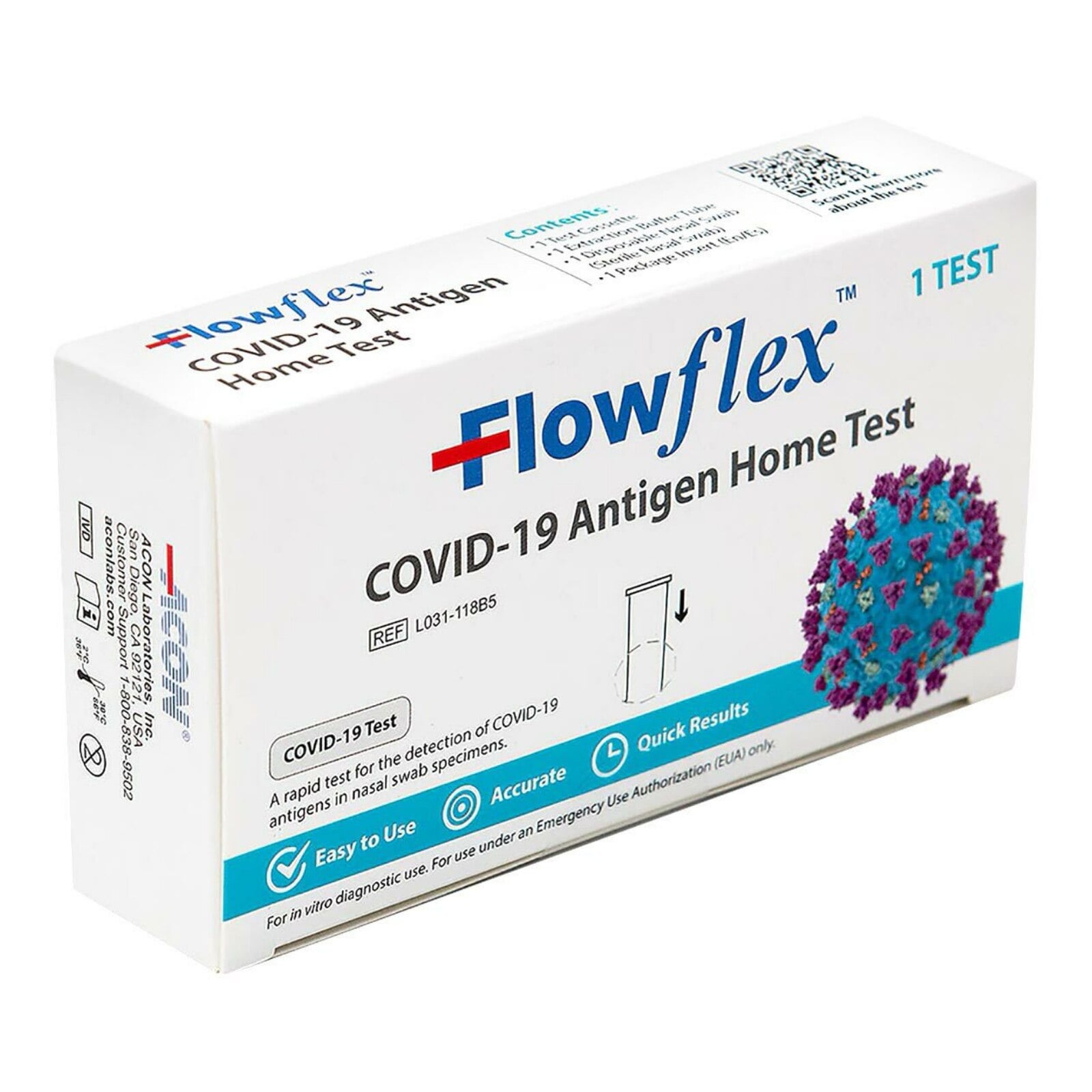 Flowflex COVID-19 Antigen Home Test Kit, Single Kit