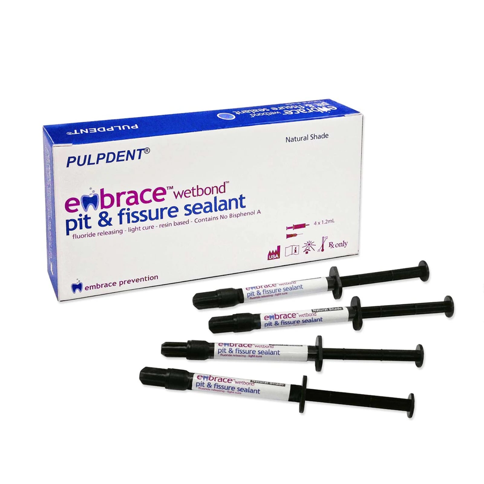 Embrace Pit & Fissure Sealant Natural Kit, 10 x 0.5mm & 10 x 0.7mm