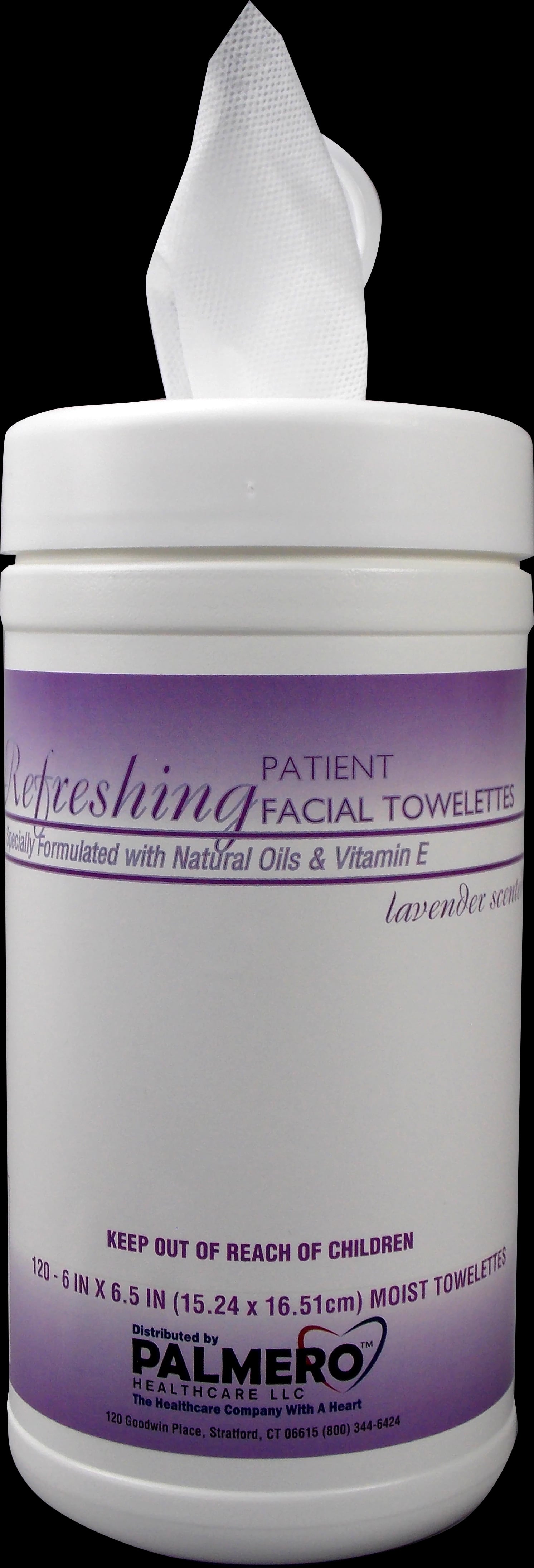 Hu-Friedy Refreshing Patient Facial Wipes, Lightly Scented, 120 Towelettes/Can