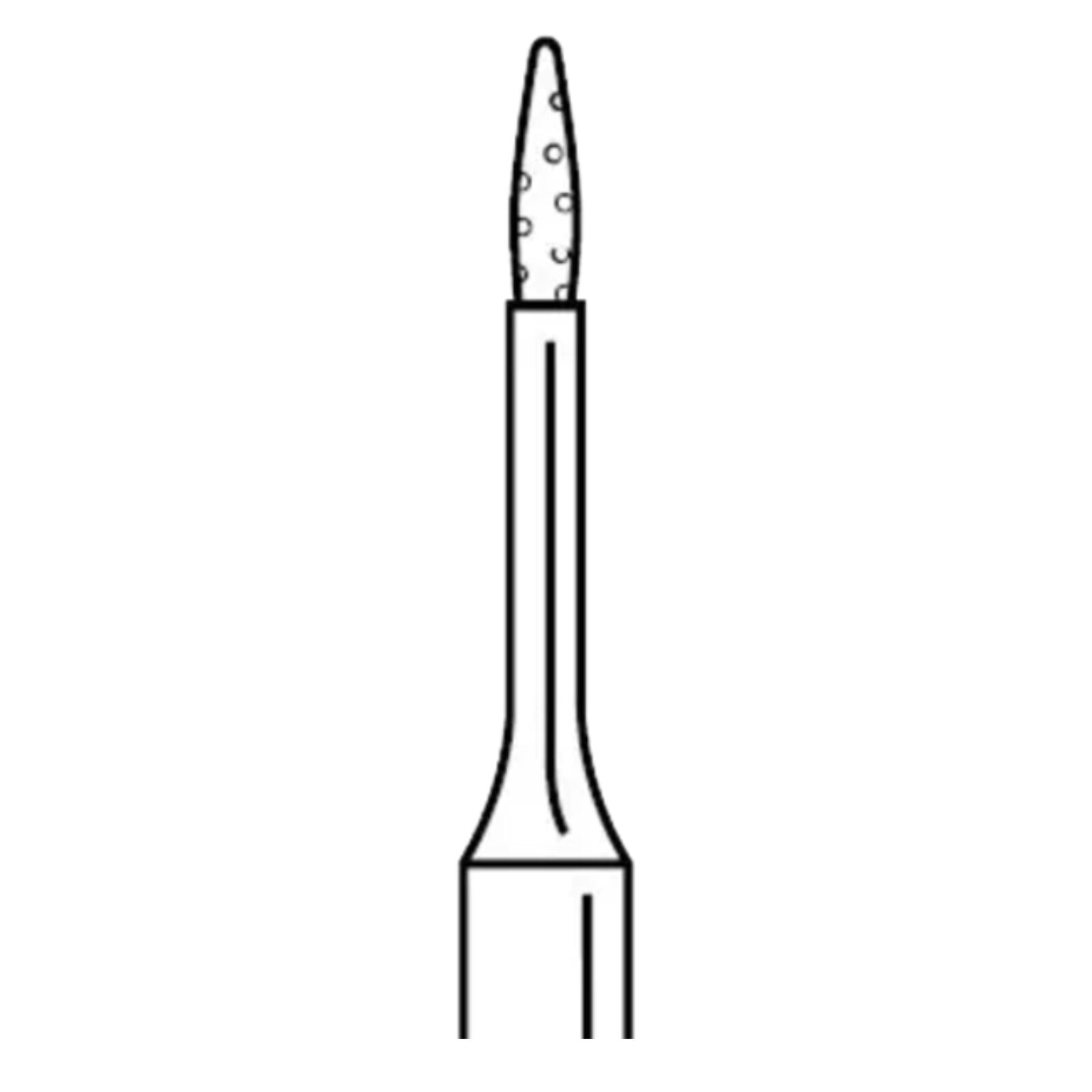 Premier Two Striper MicroPrep Diamond Bur, FG, Needle Shape MP89F, Fine Grit, 0.7 mm Diameter, 5/Pack, 2015958