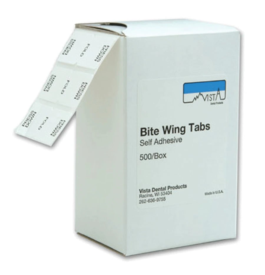 House Brand Bite Wing Tabs, Pressure Type, Box of 500