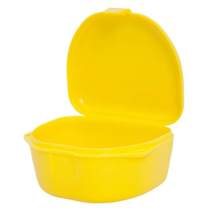Zirc Dental Deep Retainer Box, Neon Yellow, 1-1/2" Deep, 12/Box