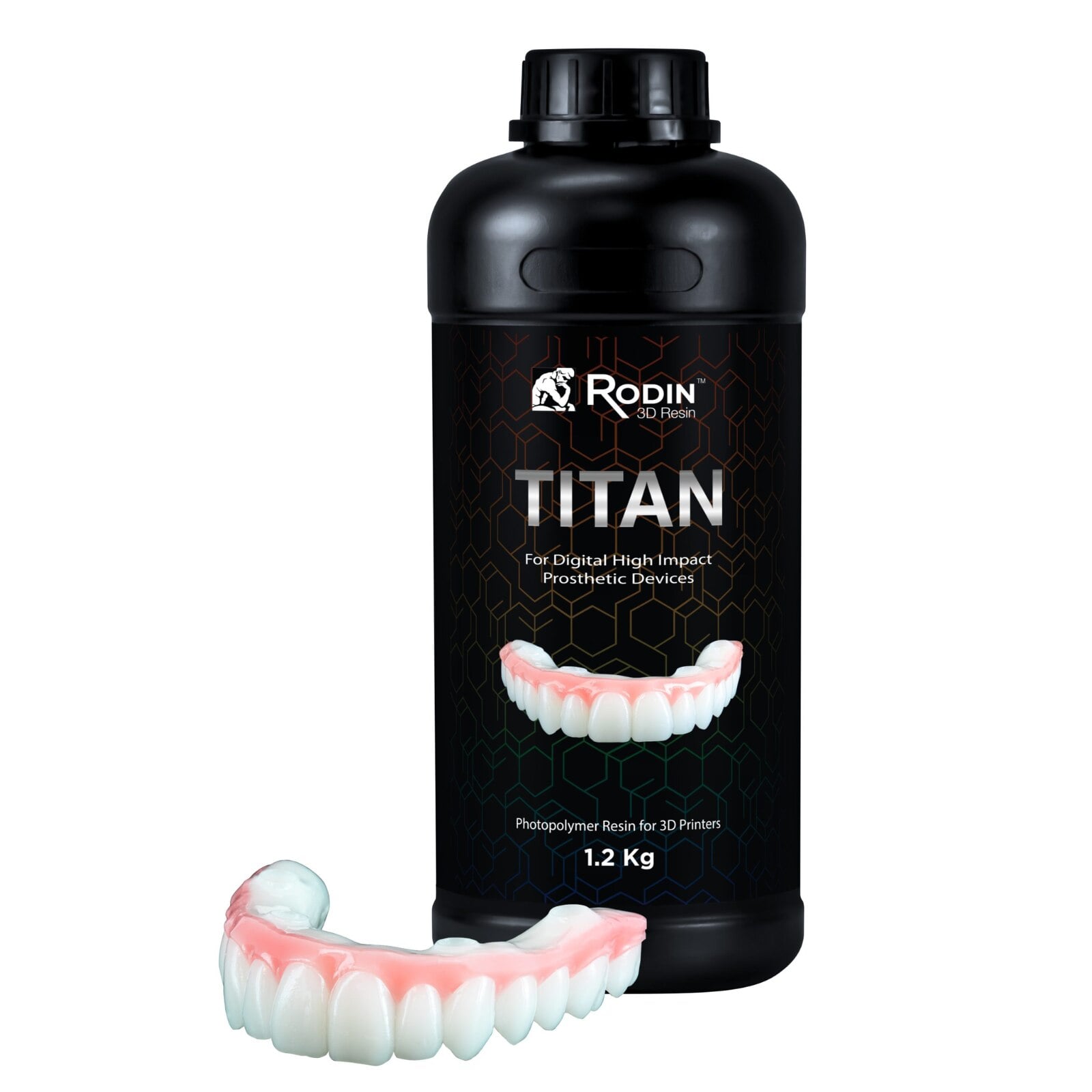Rodin Titan Ceramic Nanohybrid 3D Resin, Shade 0M1, 1.2 kg Bottle, 24003