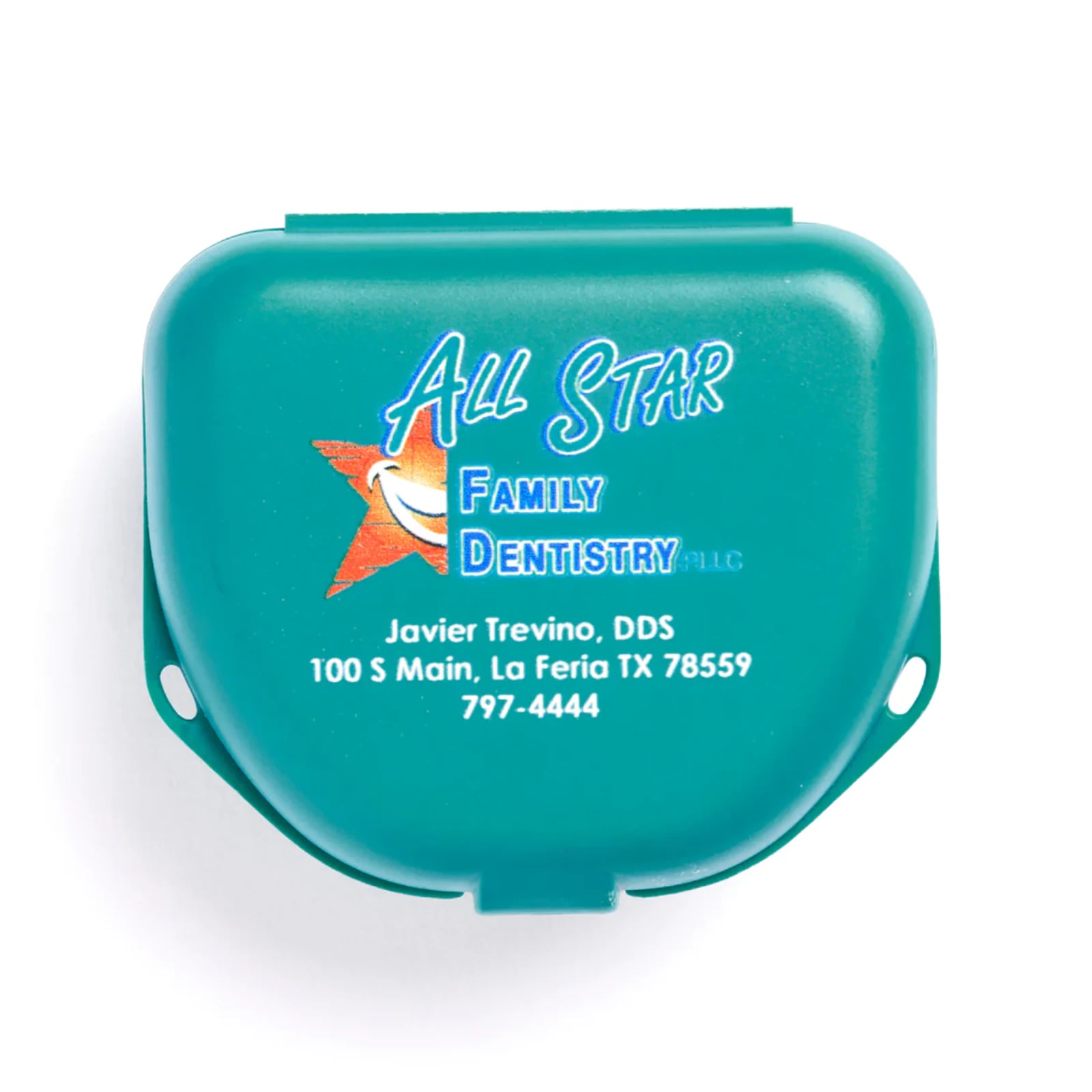 Zirc Imprinted Retainer Box, 1.5" Deep, Teal, 144/Pkg, 25V550J