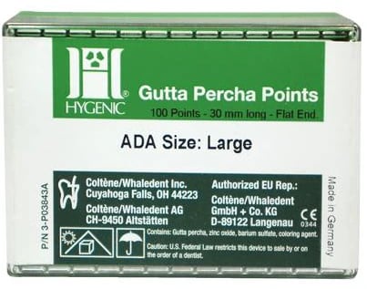 Coltene Gutta Percha Points, Large, 20/Pk, 5 Vials/Box