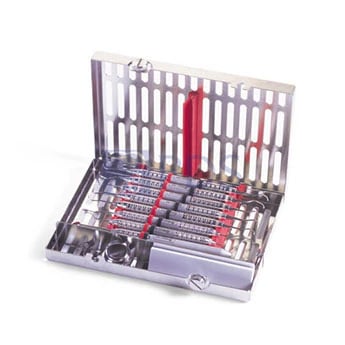 Hu-Friedy IMS Signature Series Replacement Rails for 8-Instrument Cassette, Red, 2 Base Rails + 1 Compression Rail, IM5080