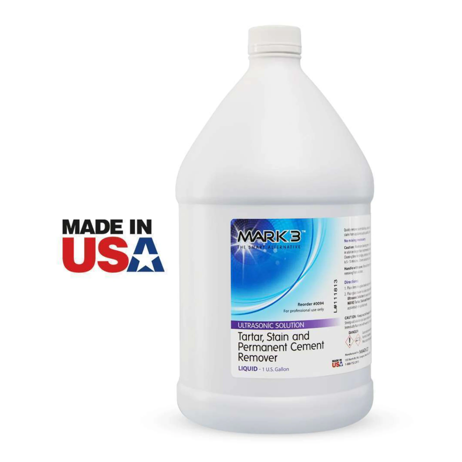 MARK3 Tartar, Stain & Permanent Cement Remover, Ultrasonic Solution, 1 Gallon
