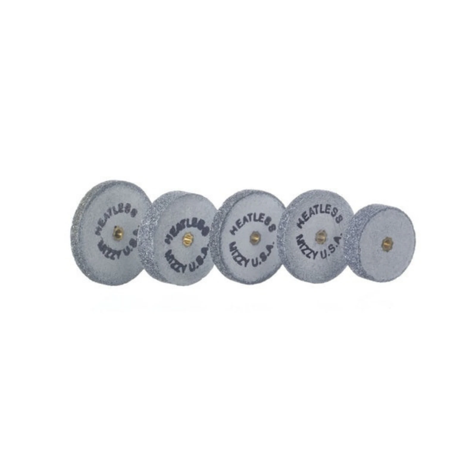Keystone Mizzy Heatless Wheel, Size 7, 3/16" x 3/4", Regular Grit, Gray, 50/Pkg
