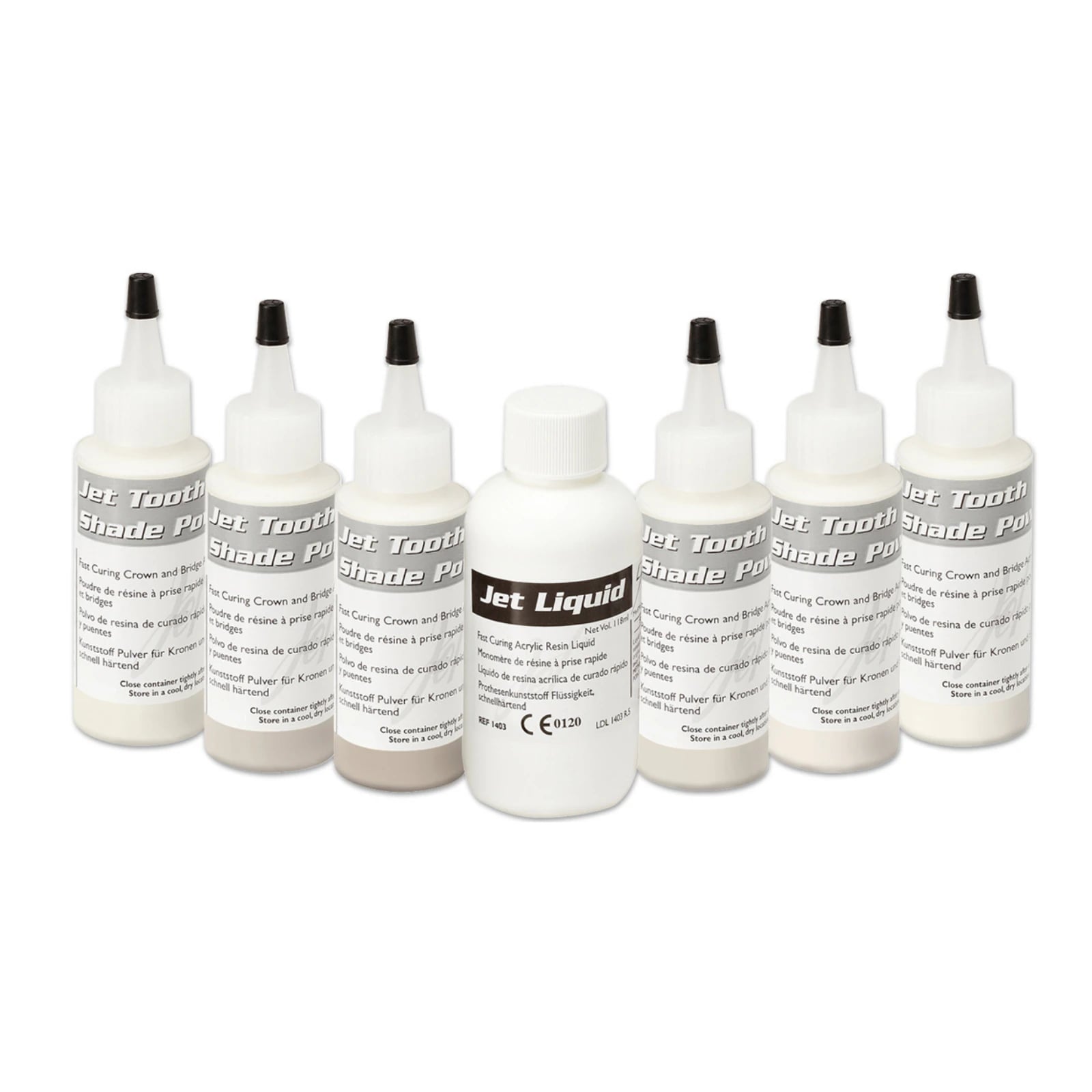 Jet Tooth Shade Acrylic Powder, Clear, 16 oz (Lang Dental)