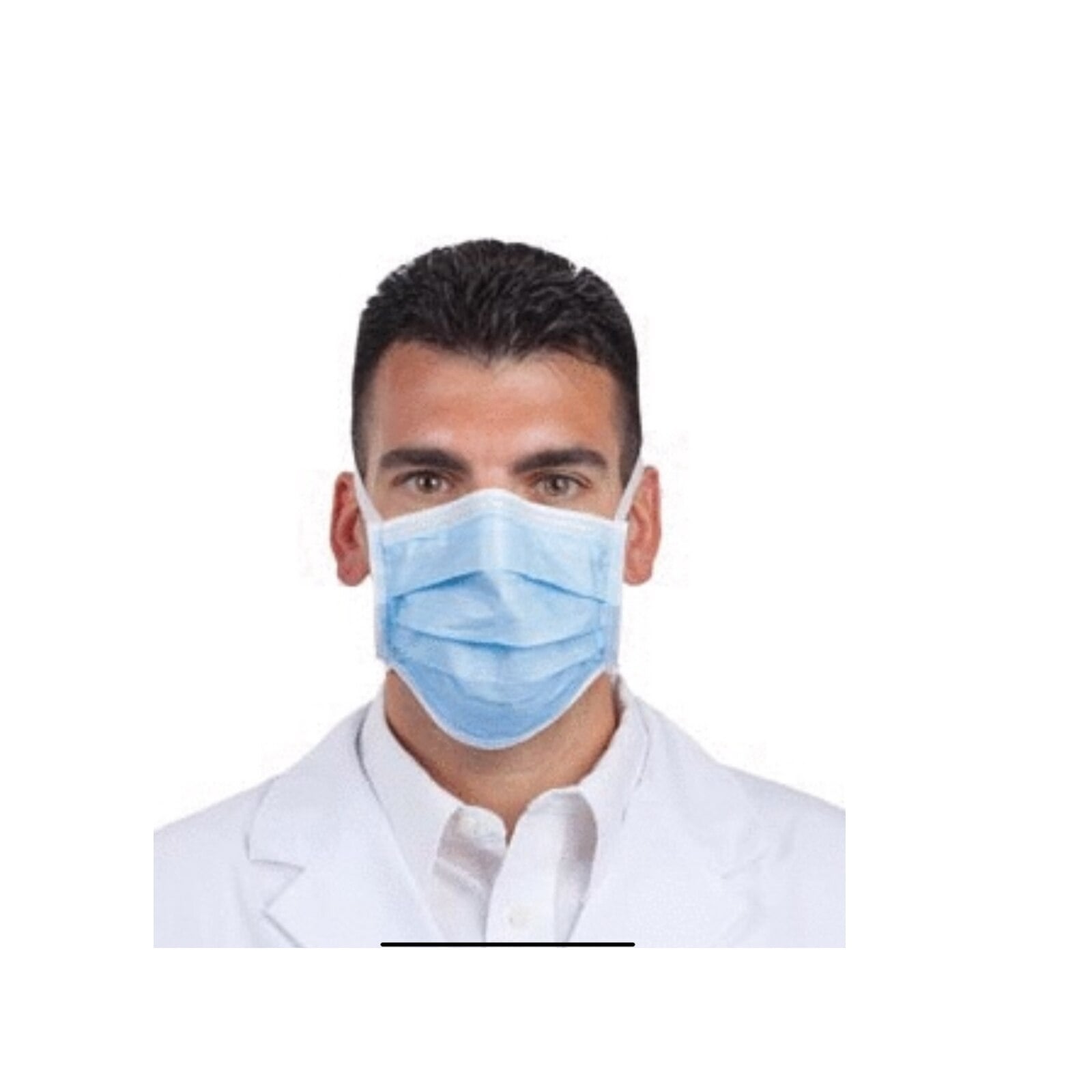 Sultan Com-Fit Super High Filtration Fluid Resistant Face Masks, Tie-On, Blue, 40/Box, 20336
