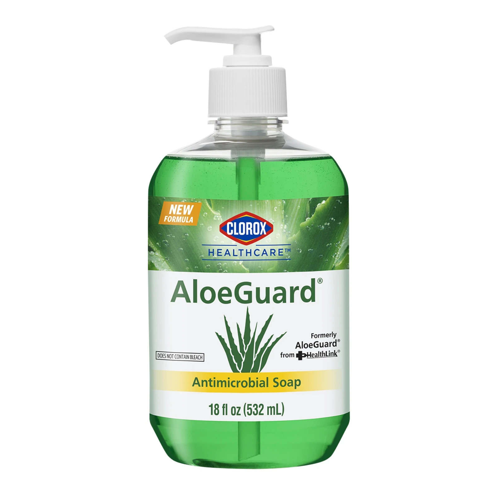 Clorox AloeGuard Antimicrobial Soap, 18 oz Pump Bottle, 12/Case