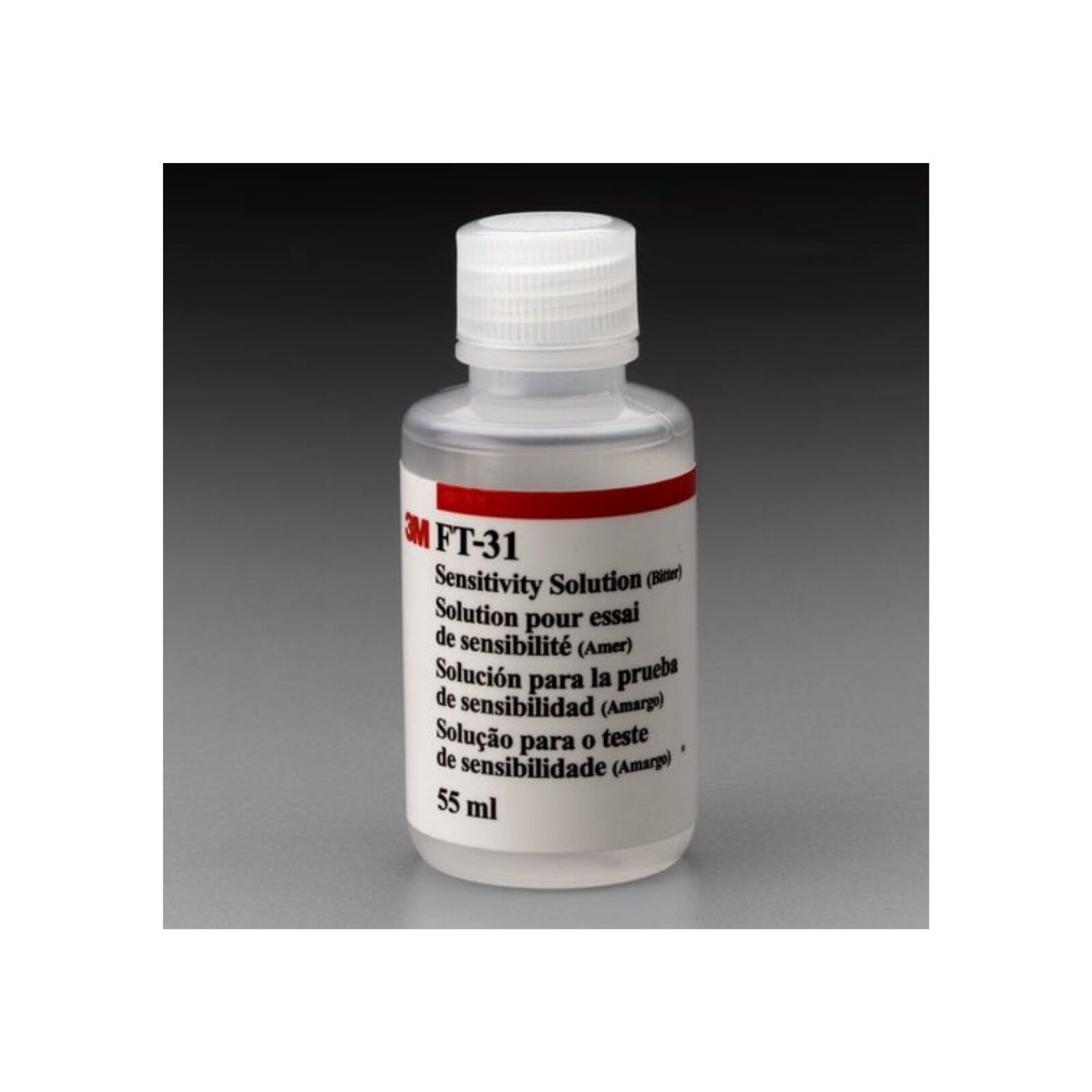 3M Qualitative Fit Test Sensitivity Solution, Bitter, 55 ml Bottle, 6/Case, FT-31