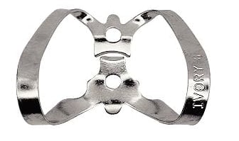 Kulzer Ivory Rubber Dam Clamp #6, Stainless Steel, Winged, Anterior/Labial, 50057382