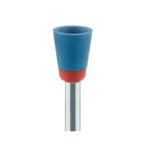Meisinger Diamond Flexible Polisher Cup, Medium Grit, Blue/Orange, RA (Right Angle), 6.0mm Head, 2/Pk, 9744M-060-RA-BL/O