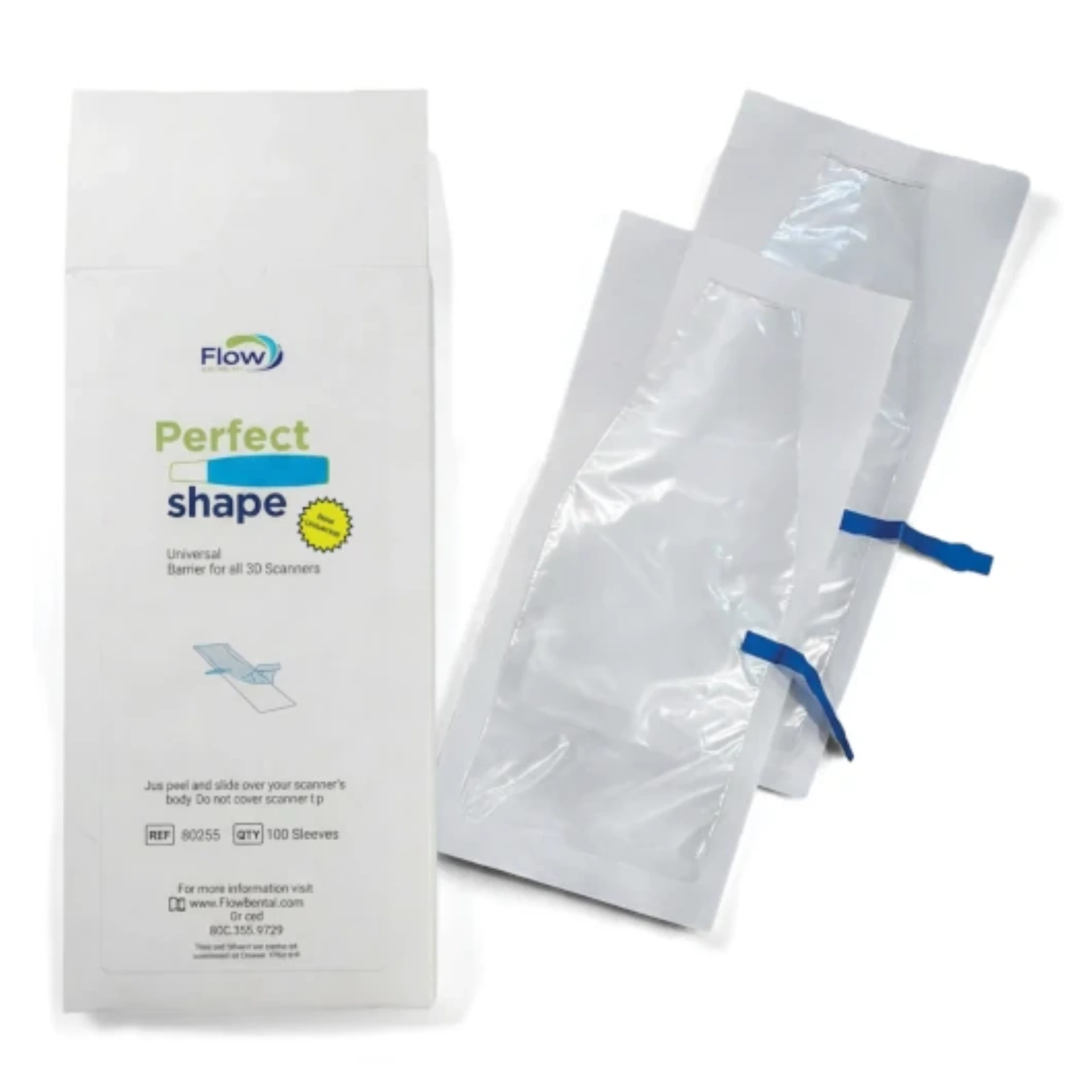 Flow X-Ray Perfect Shape Sleeves for Scanners, 100/Pk