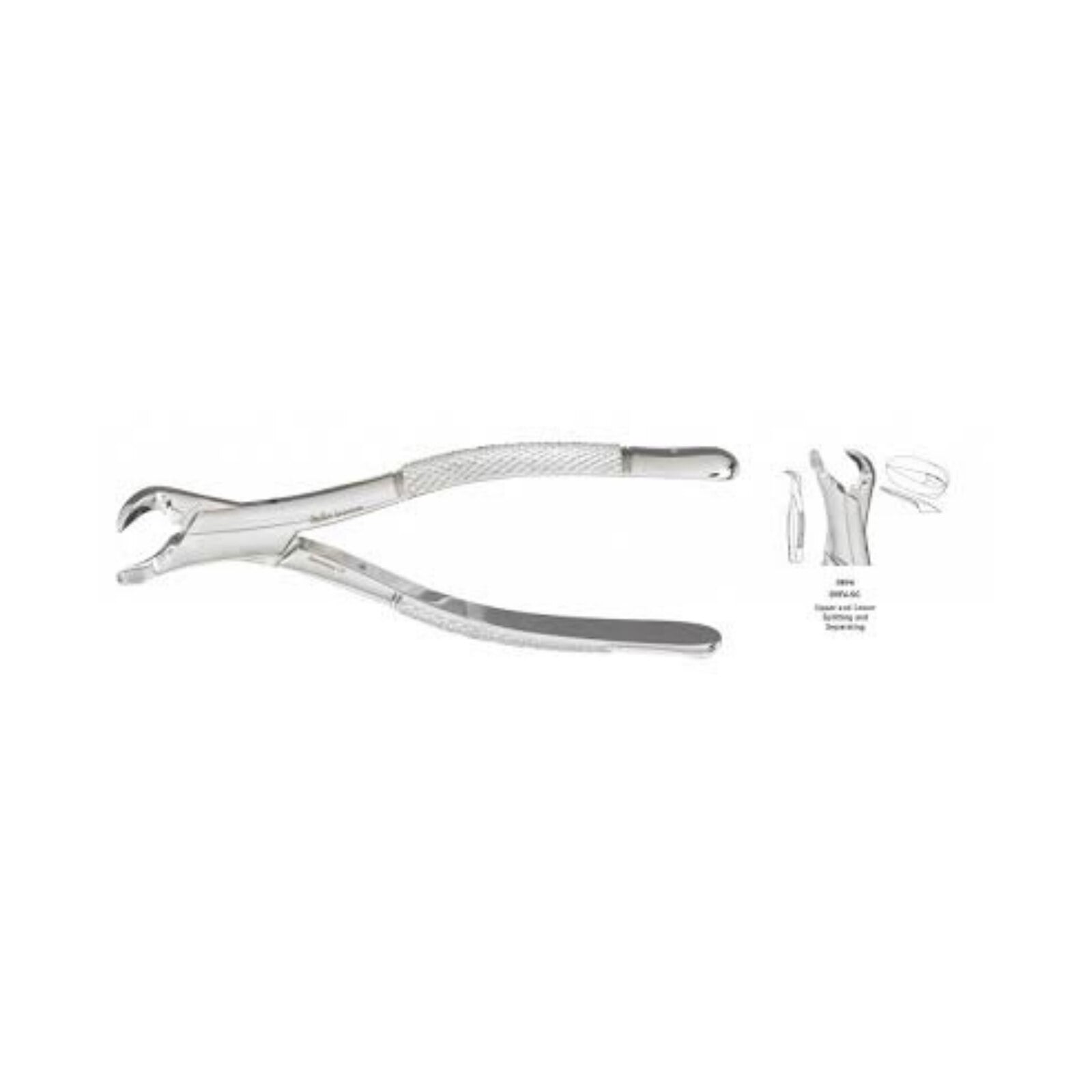 Miltex #6 Extracting Forceps, Splitting/Separating, Stainless Steel, 6-1/2"