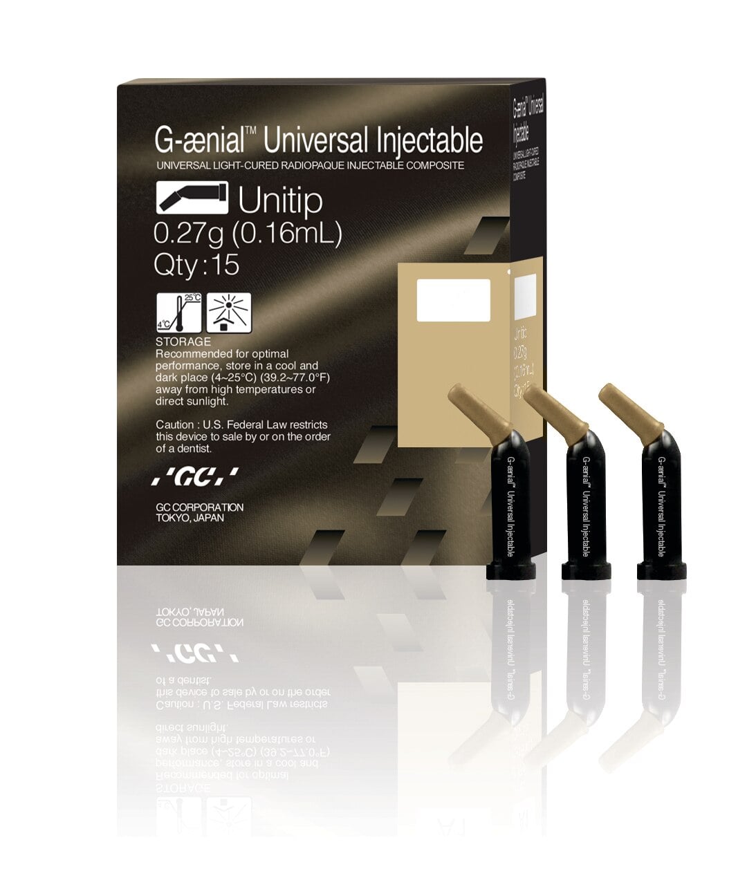 G-aenial™ Universal Injectable Composite Unitips, Shade A3, 0.16 mL, 15/Pkg, 012350